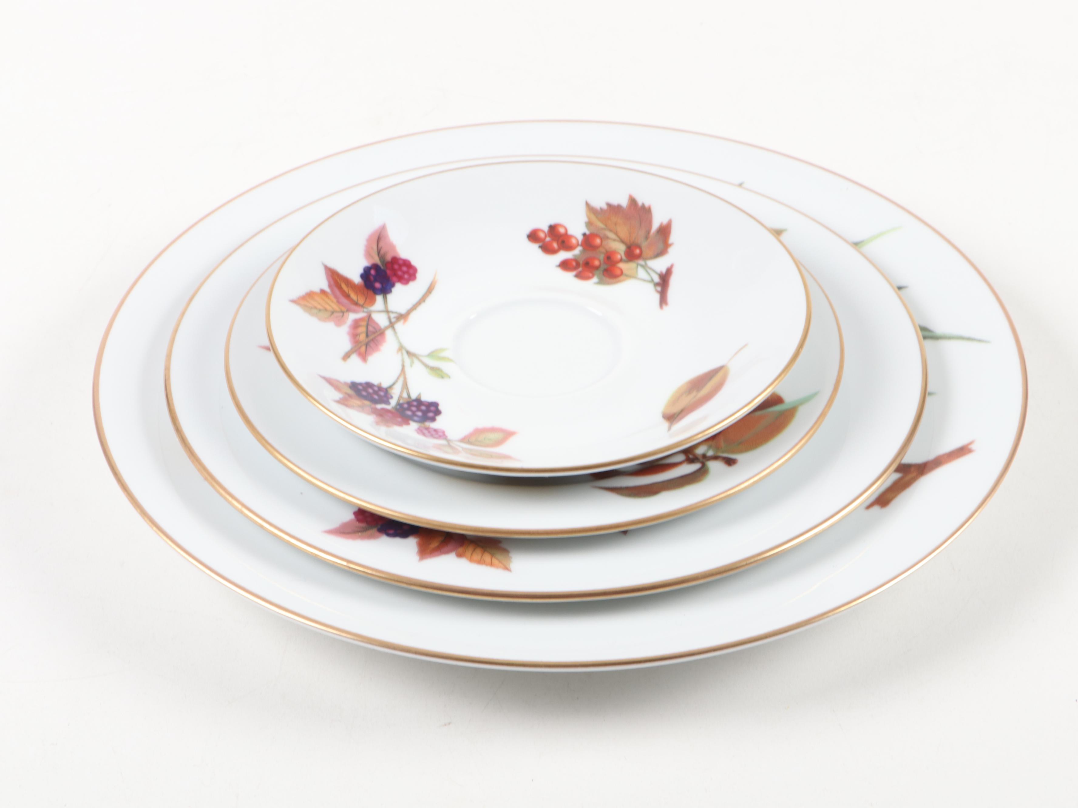 Royal Worcester "Evesham Vale" Dinnerware with Table Linen Collection