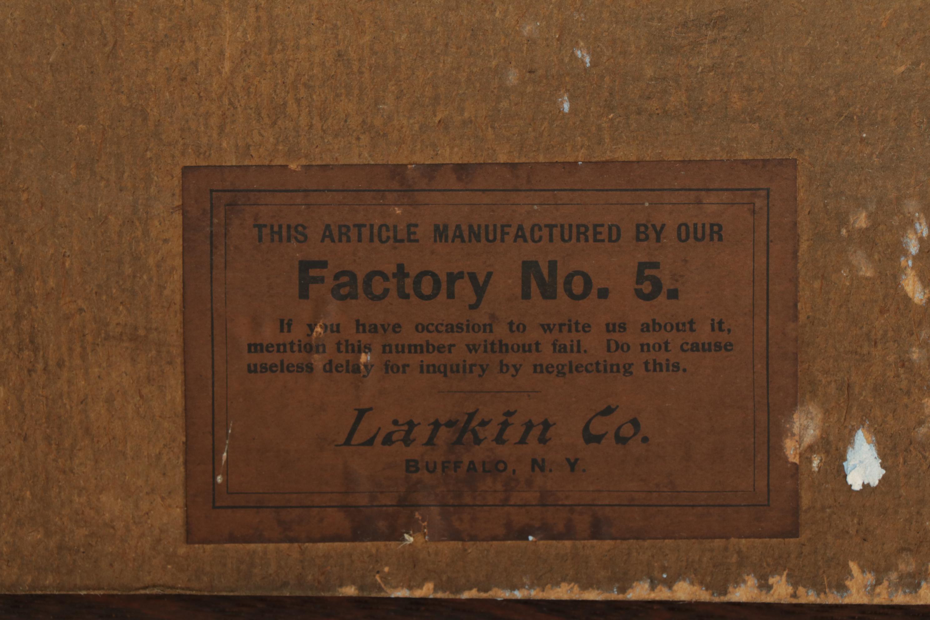 Larkin Co. Late Victorian Oak Mirrored Side-By-Side Secretary Bookcase