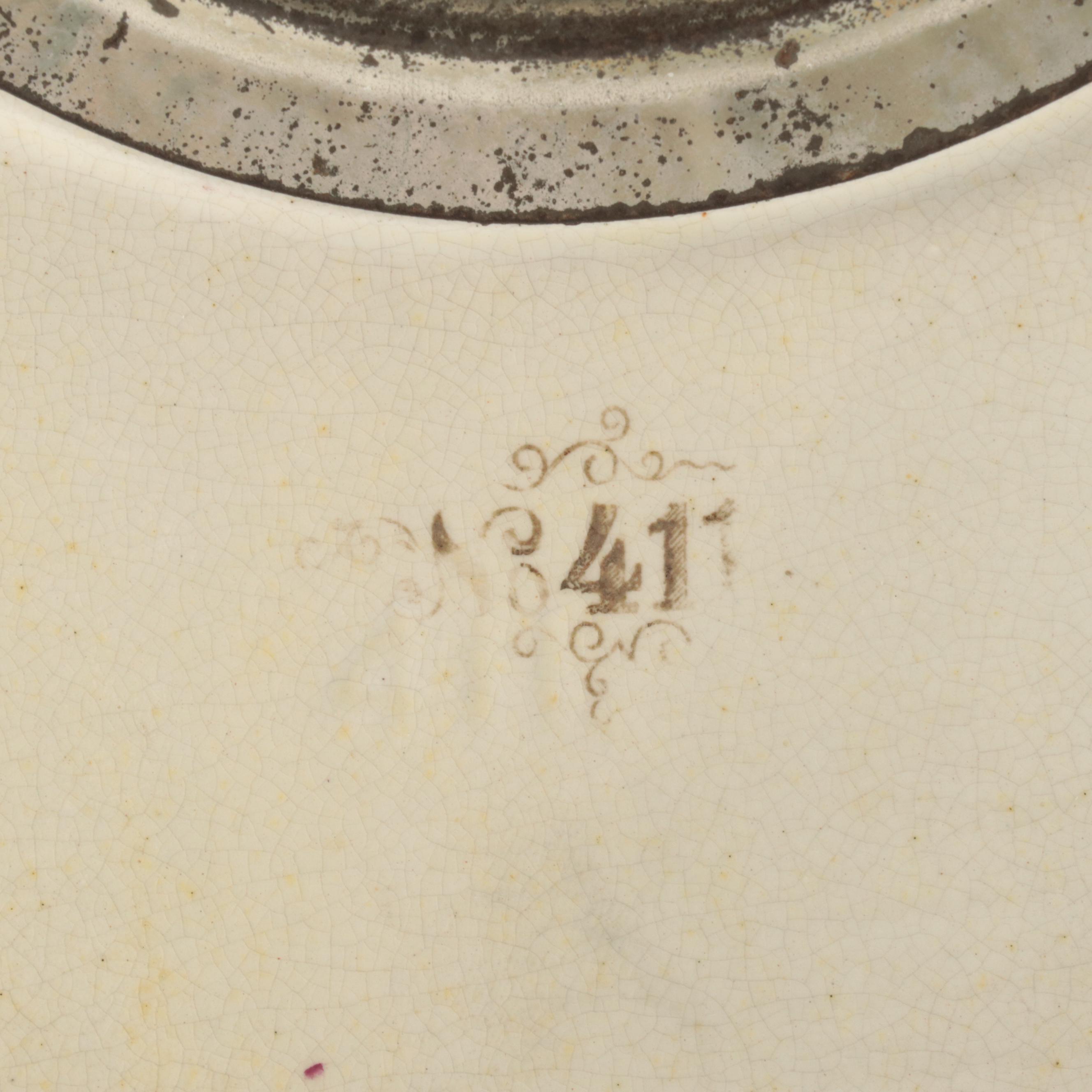 William L. Gilbert Clock Company Porcelain Mantel Clock, Late 19th/Early 20th