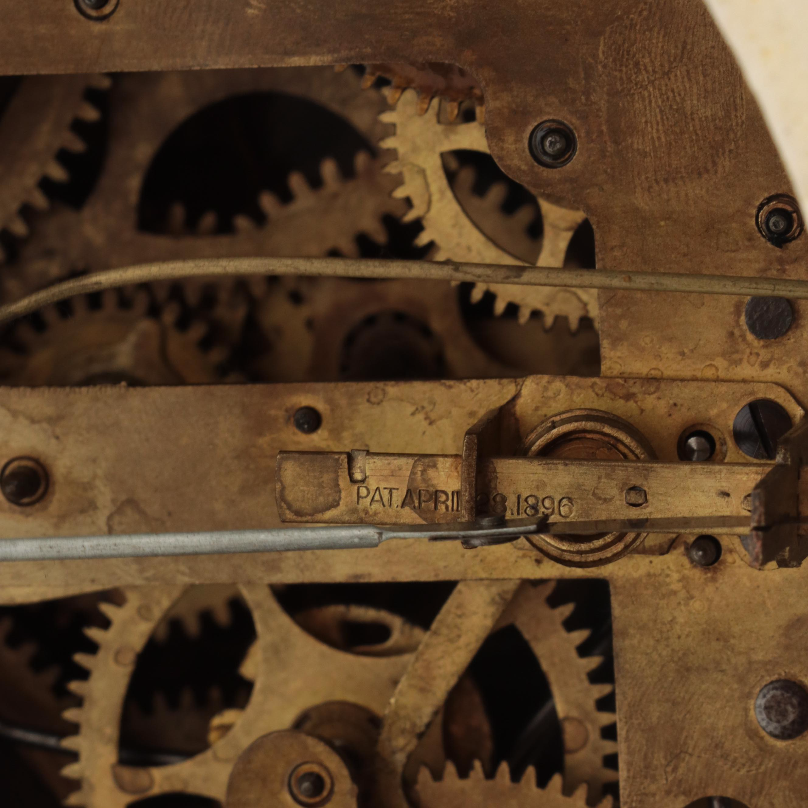 William L. Gilbert Clock Company Porcelain Mantel Clock, Late 19th/Early 20th