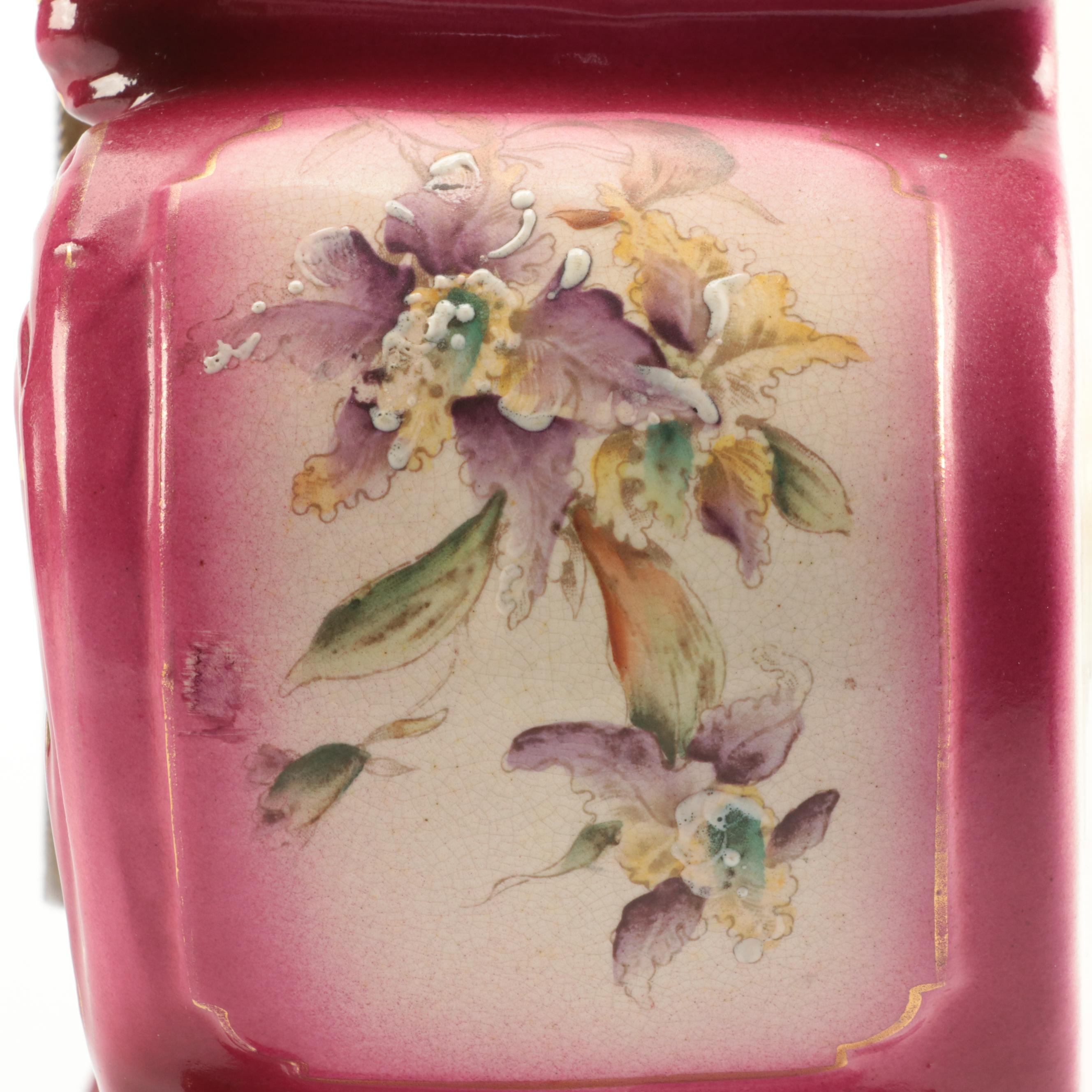 William L. Gilbert Clock Company Porcelain Mantel Clock, Late 19th/Early 20th