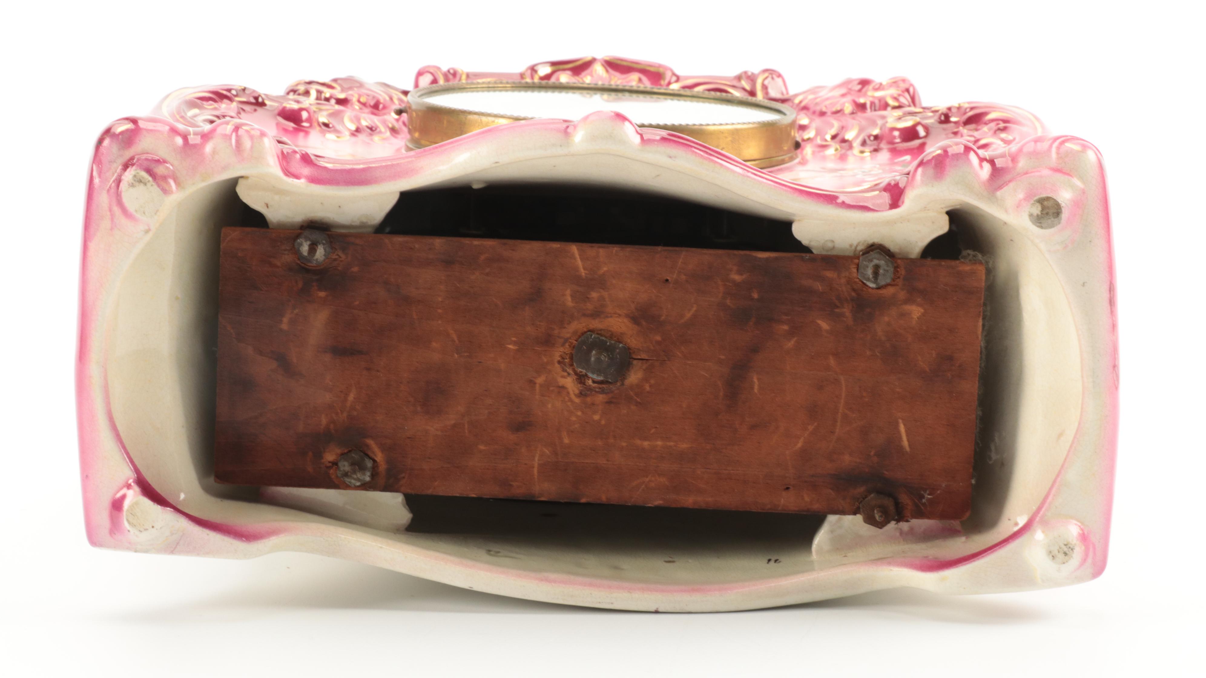 William L. Gilbert Clock Company Porcelain Mantel Clock, Late 19th/Early 20th