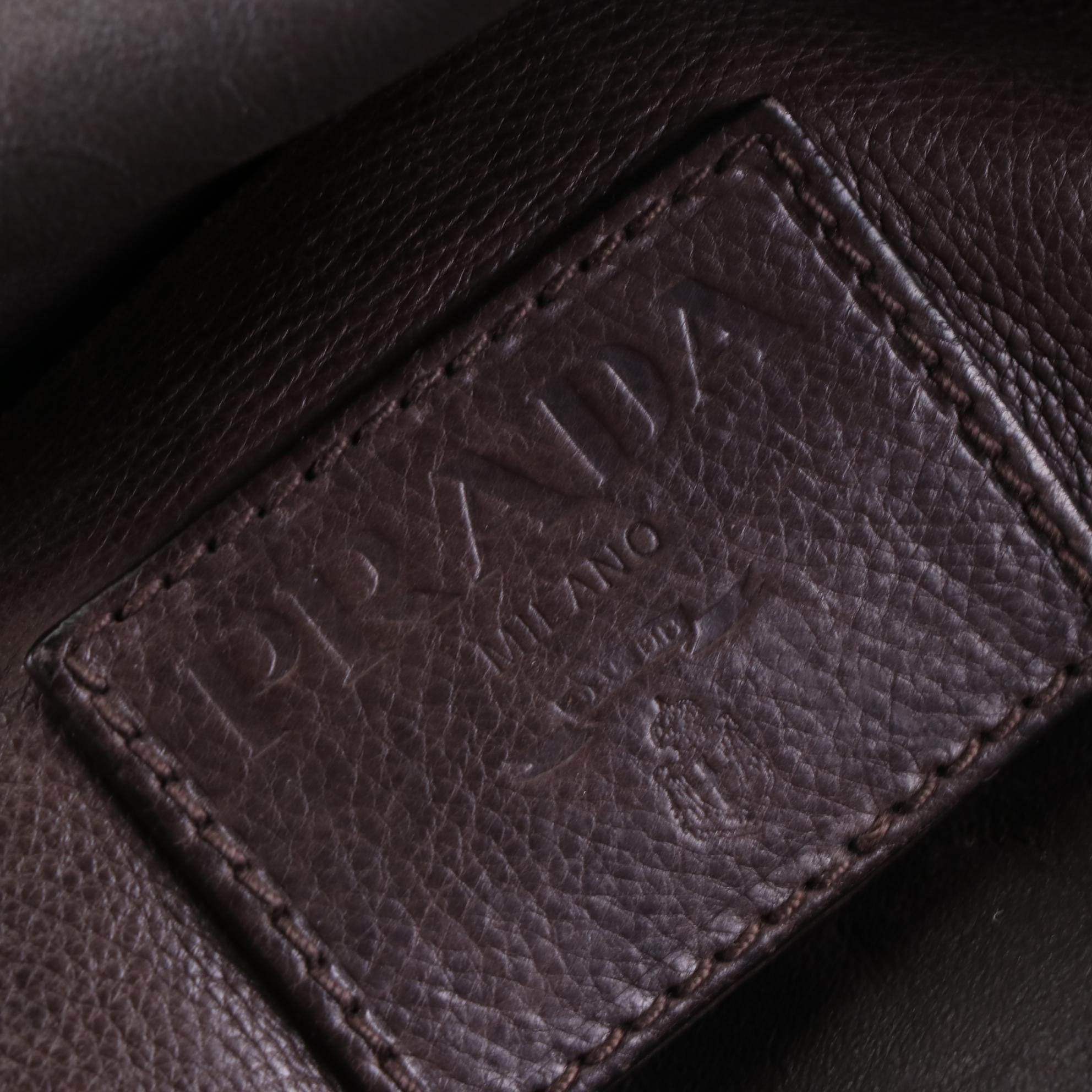 Prada Large Two-Way Soft Tote in Cervo Leather