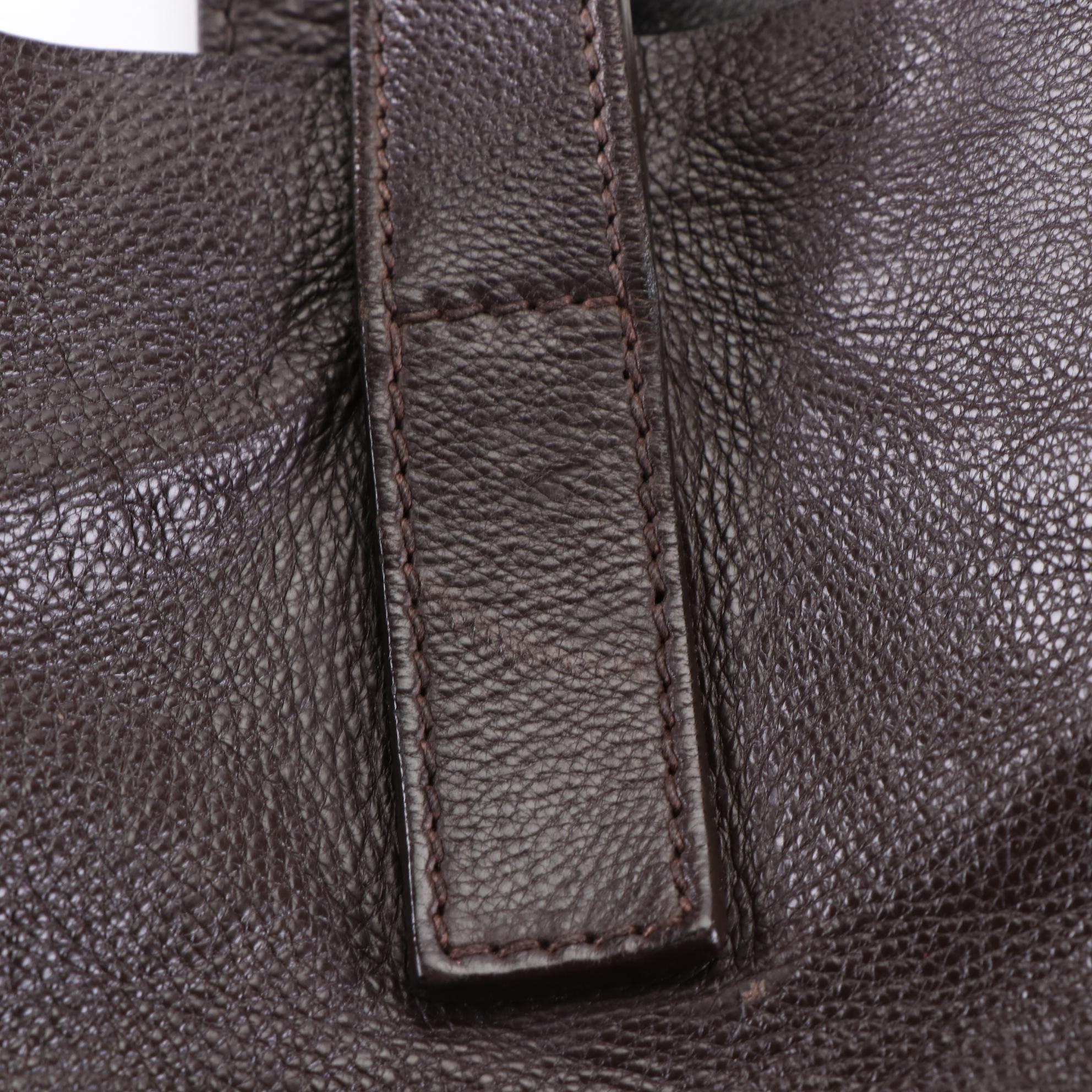 Prada Large Two-Way Soft Tote in Cervo Leather