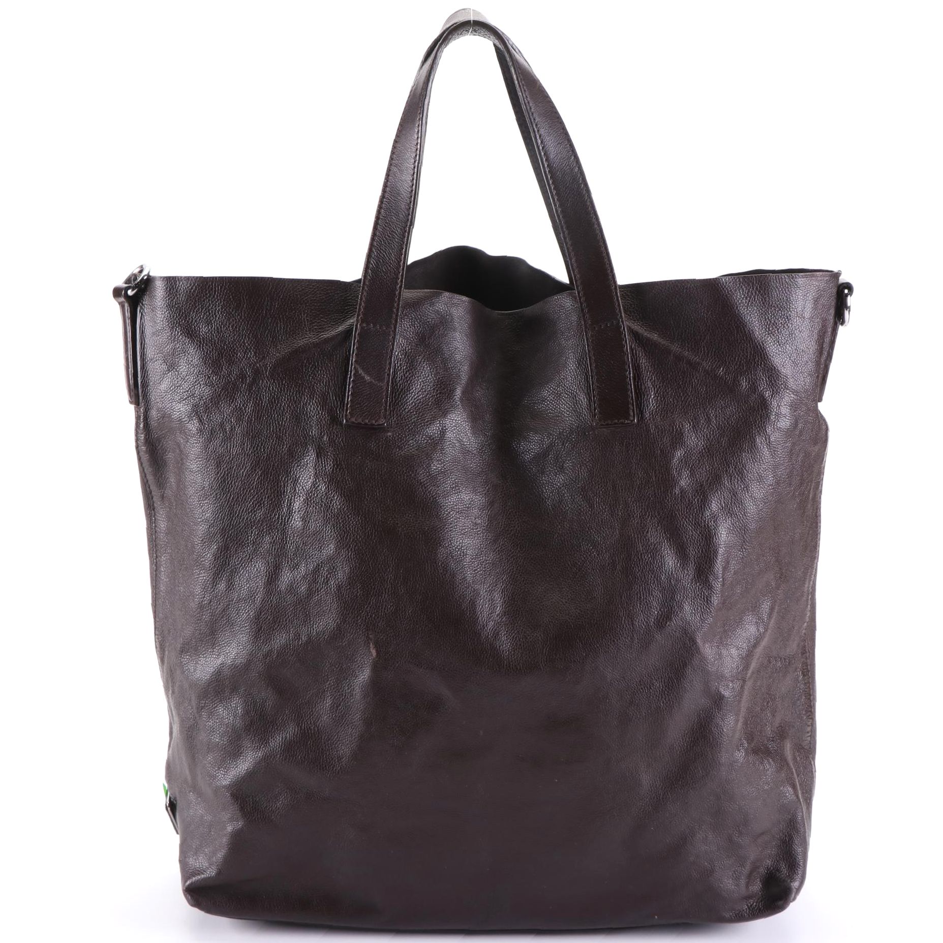 Prada Large Two-Way Soft Tote in Cervo Leather