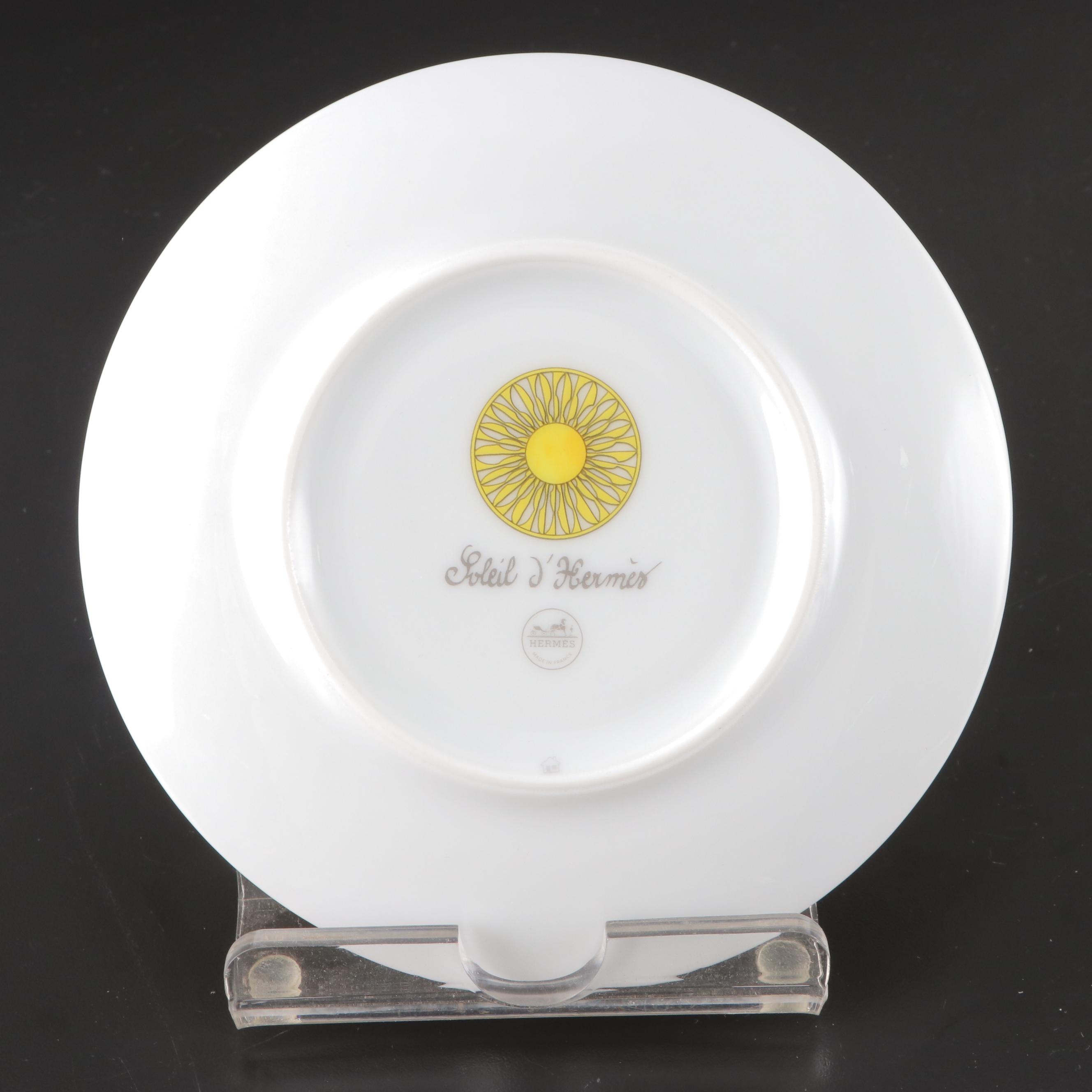 Hermès "Soleil d'Hermès" Porcelain Bread and Butter Plates