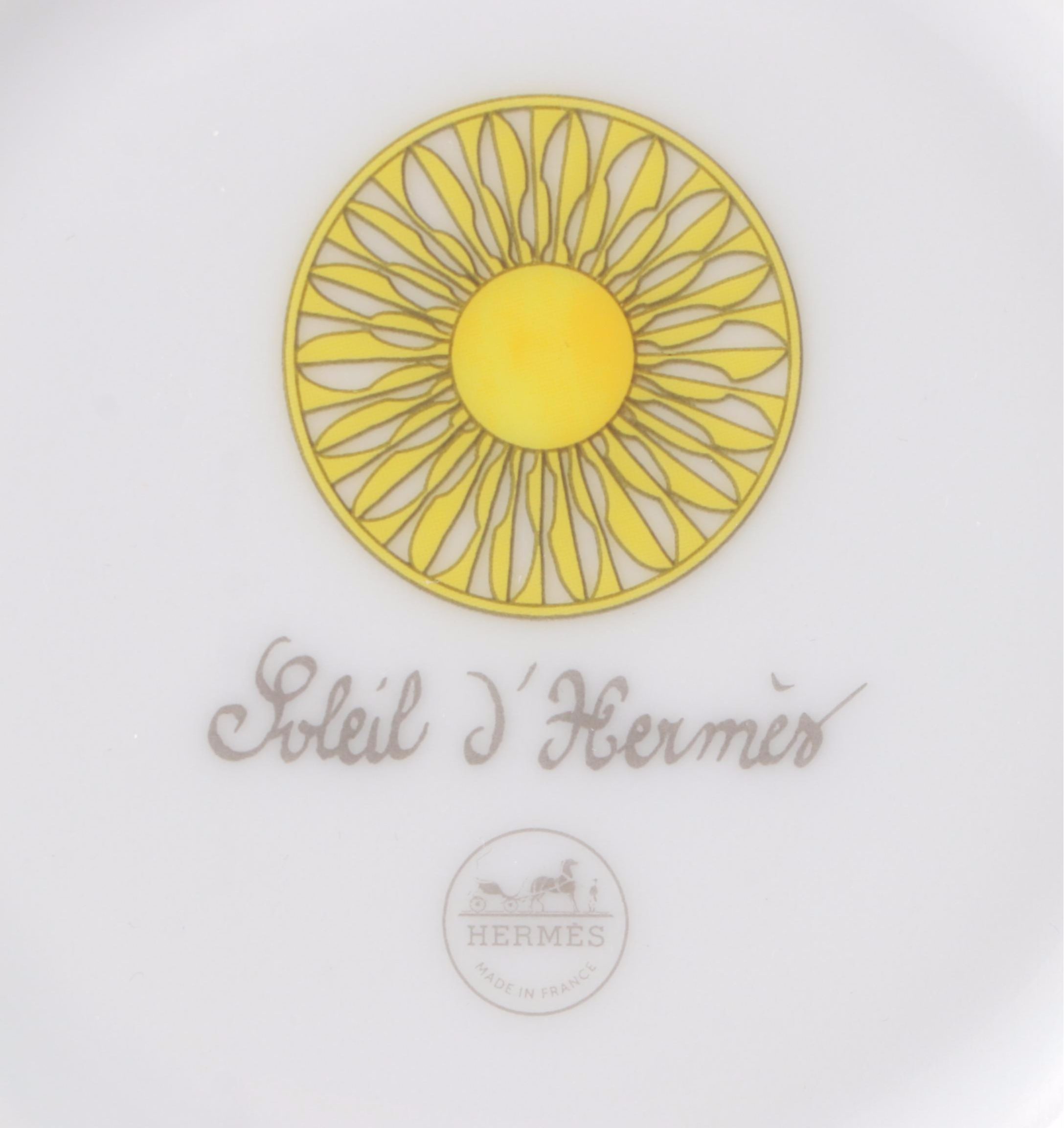 Hermès "Soleil d'Hermès" Porcelain Bread and Butter Plates