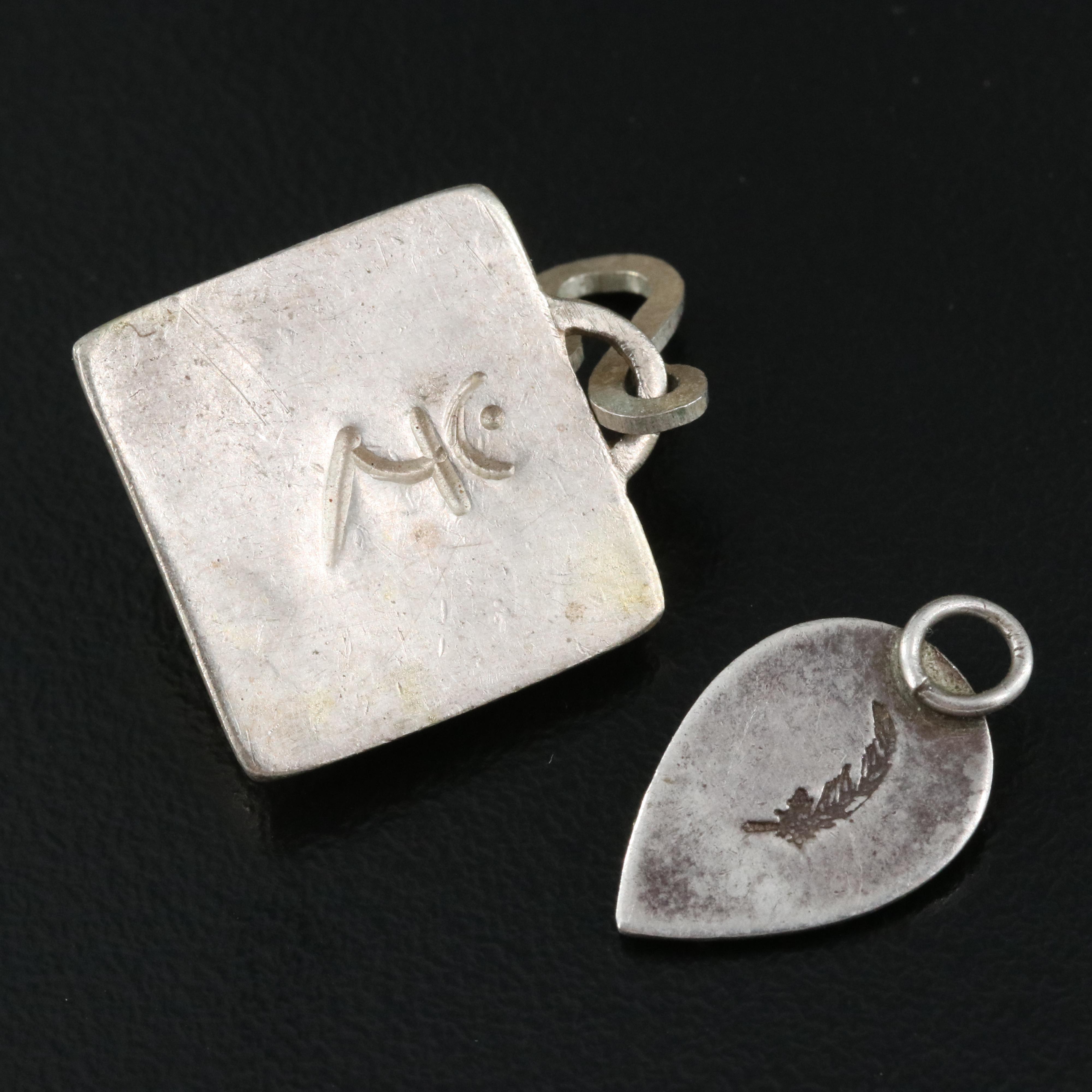 Mixed Silver Jewelry Grouping Including Faux Pearl, Rhinestone and Wood