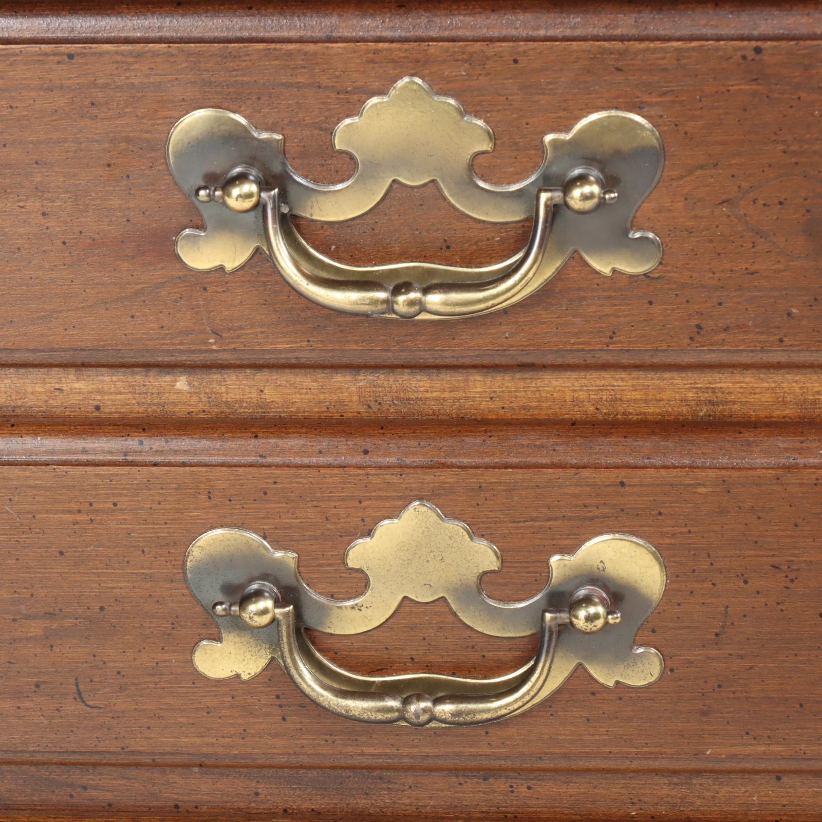 Crawford Furniture Queen Anne Style Cherrywood Four-Drawer Silver Chest