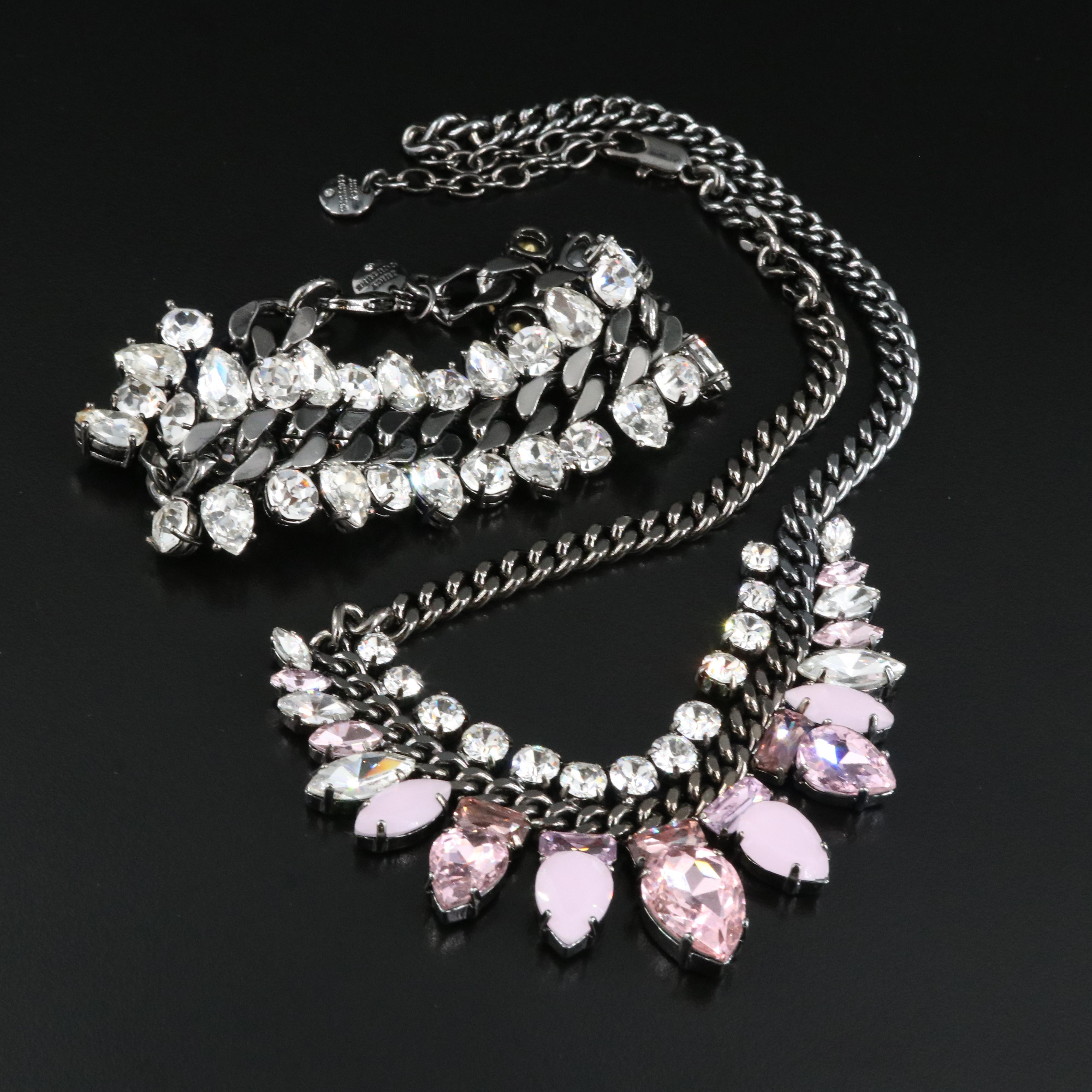 Juicy Couture Rhinestone Necklace and Bracelet