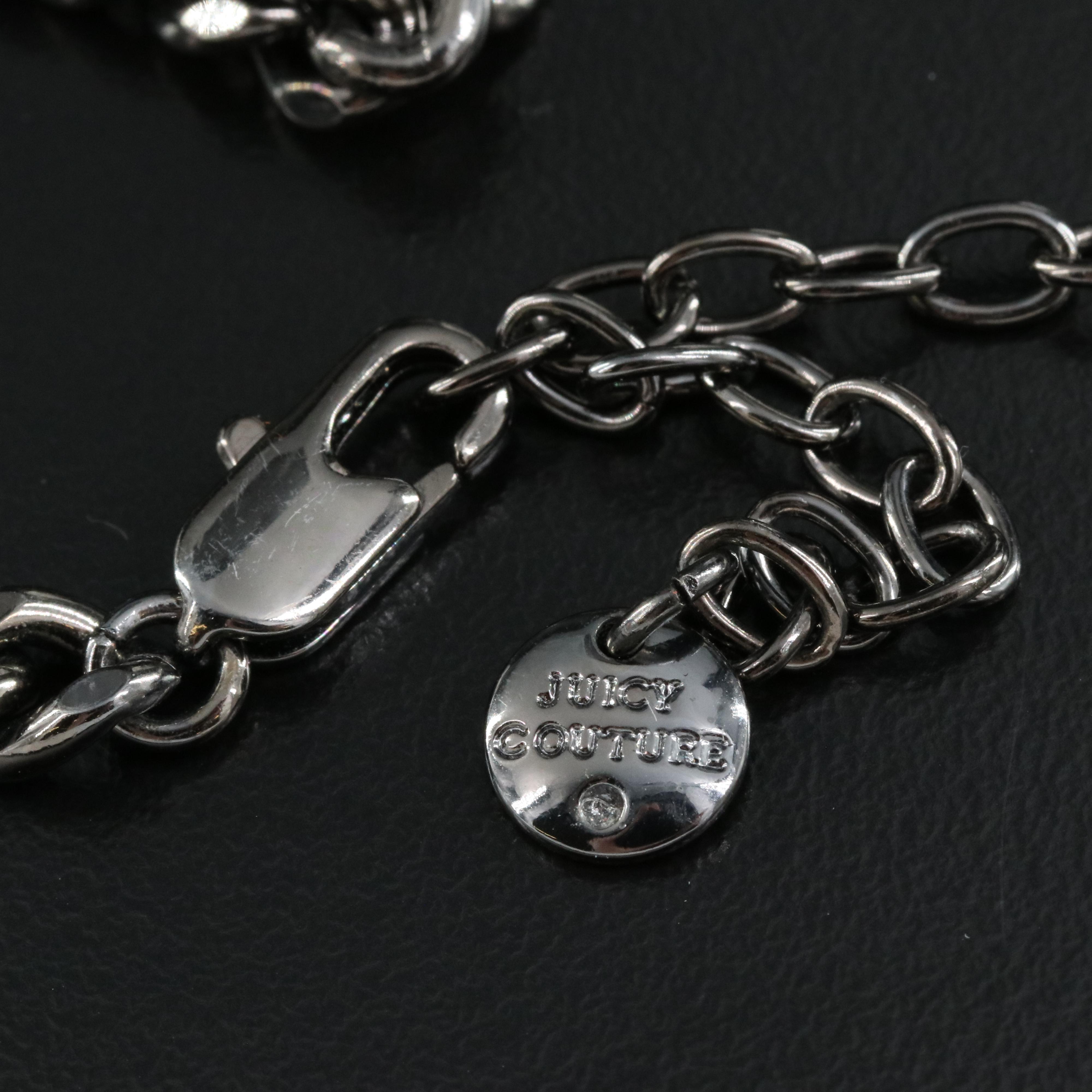 Juicy Couture Rhinestone Necklace and Bracelet