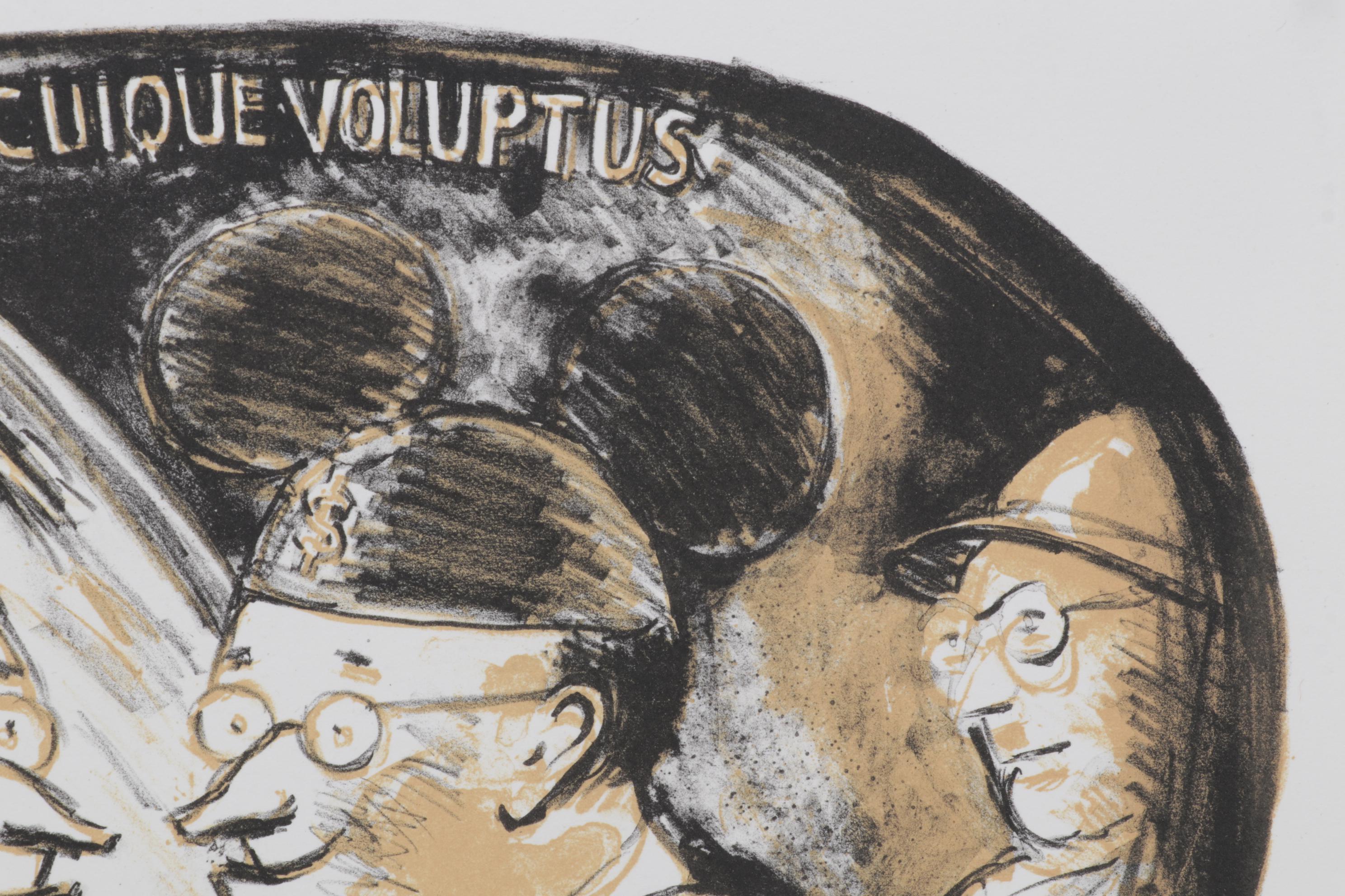 Sidney Chafetz Color Lithograph "Mirror Image," 1996