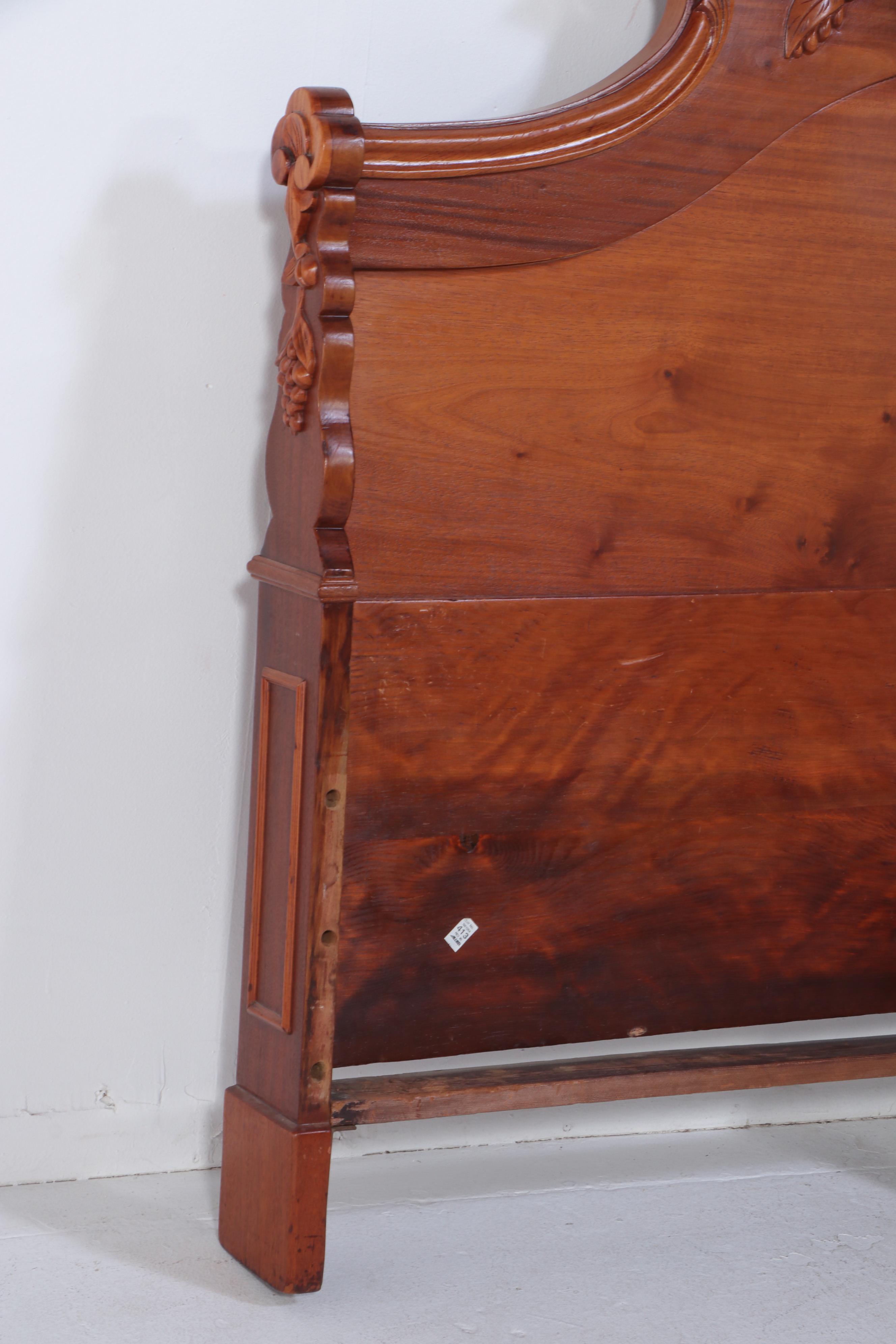 Victorian Mahogany Full Bed Frame, Early 20th Century