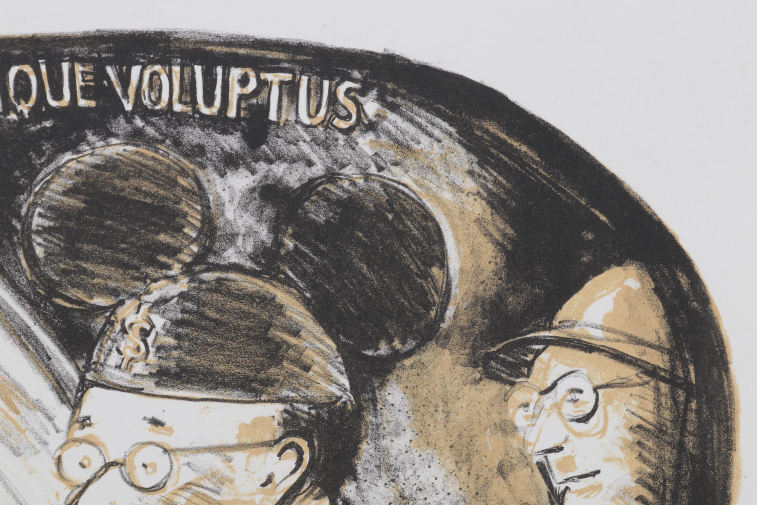 Sidney Chafetz Color Lithograph "Mirror Image," 1996