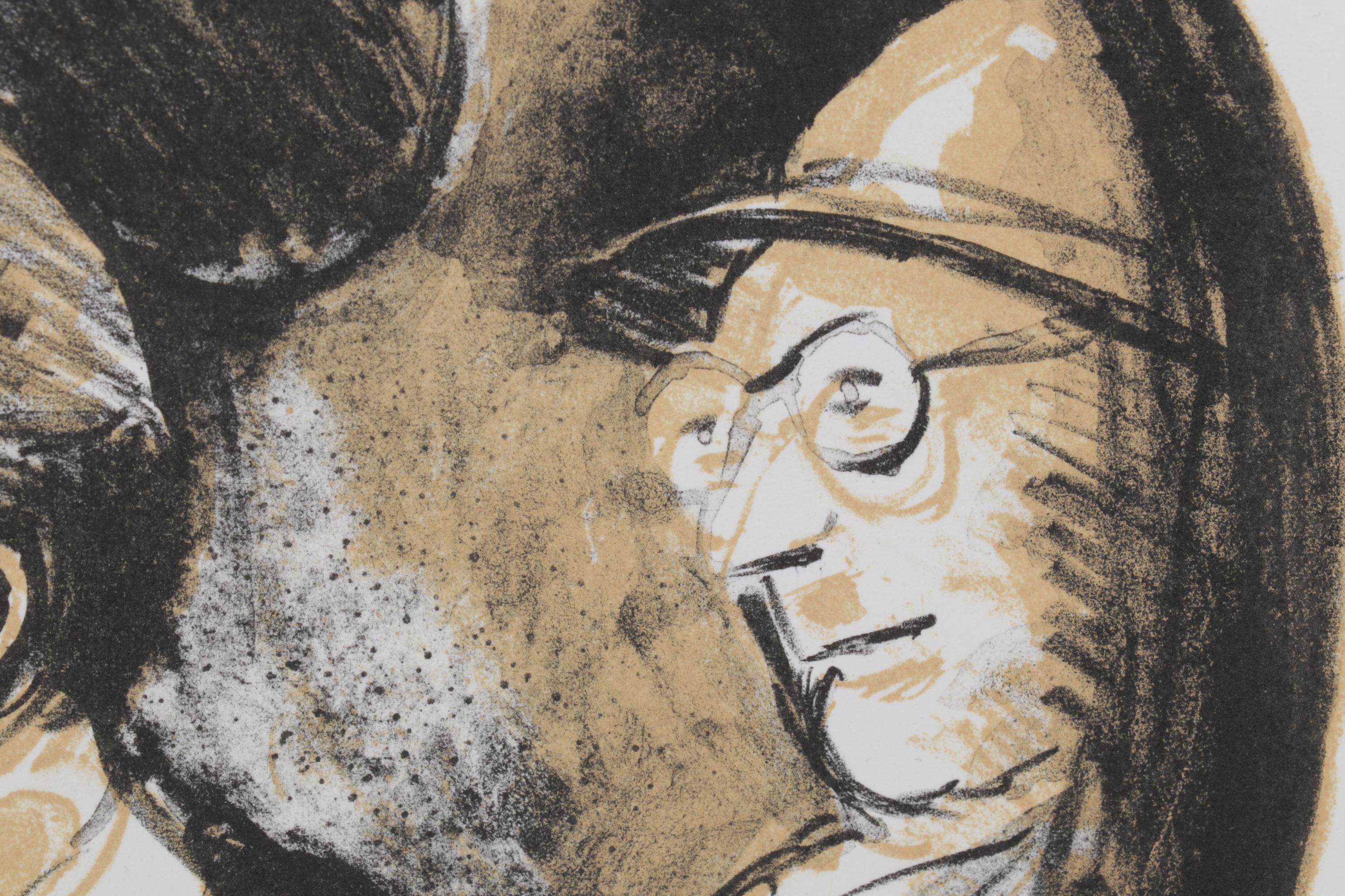 Sidney Chafetz Color Lithograph "Mirror Image," 1996