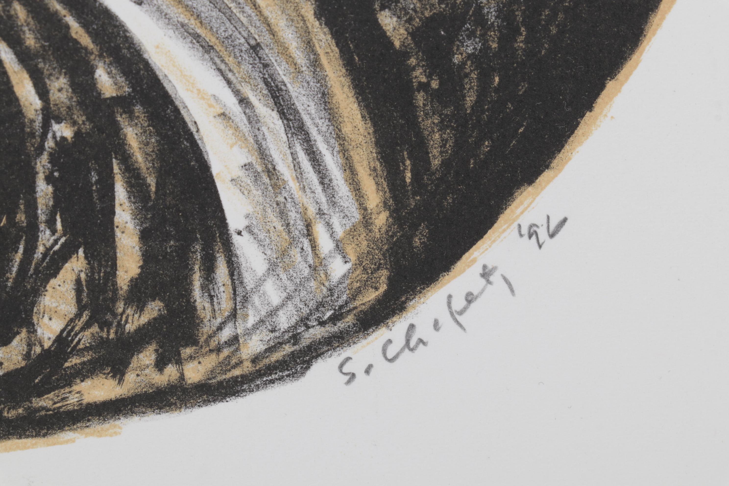 Sidney Chafetz Color Lithograph "Mirror Image," 1996