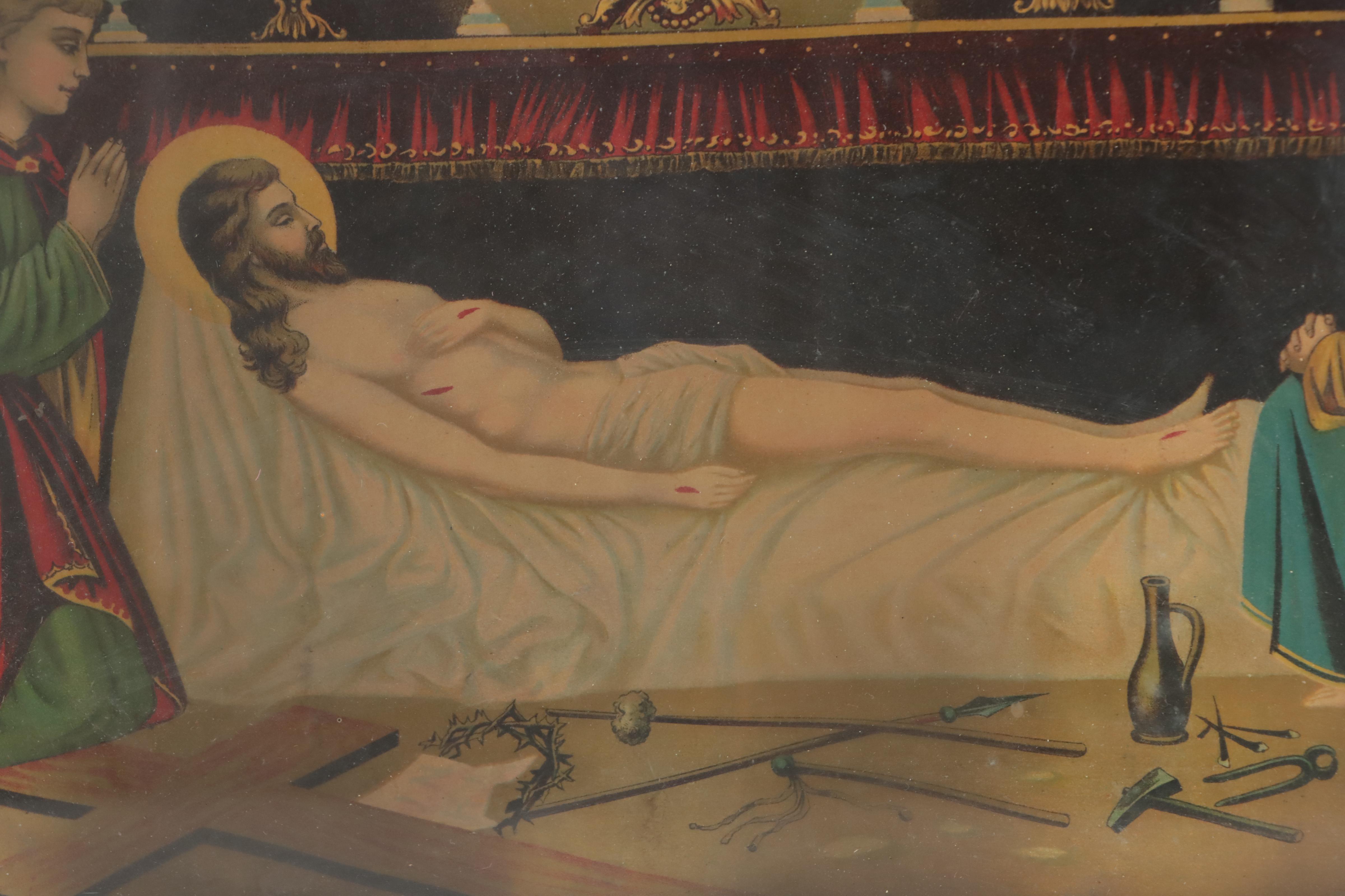 Chromolithograph of the Holy Grave of Christ, Circa 1900