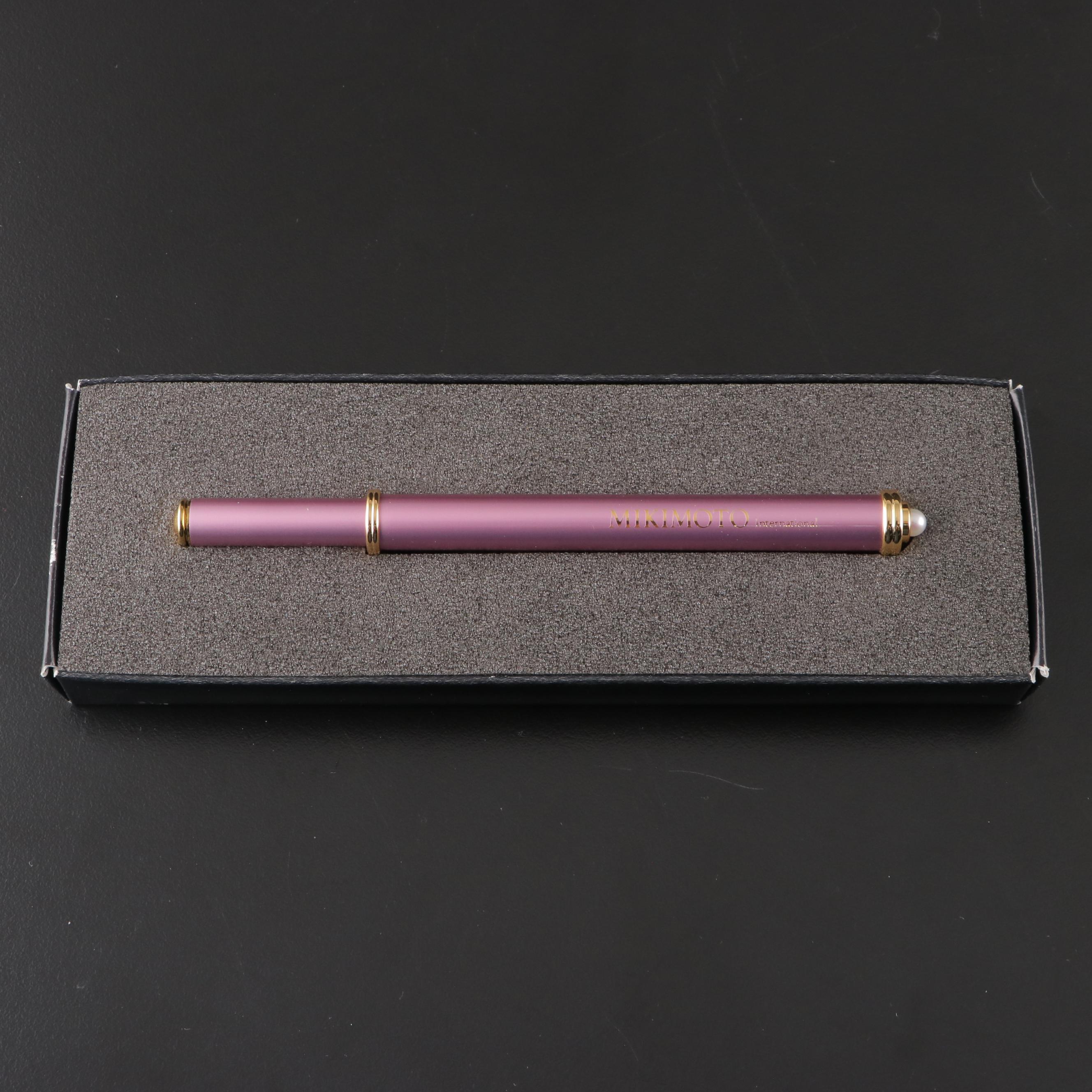 Mikimoto International Ballpoint Pen with Cultured Pearl Accent