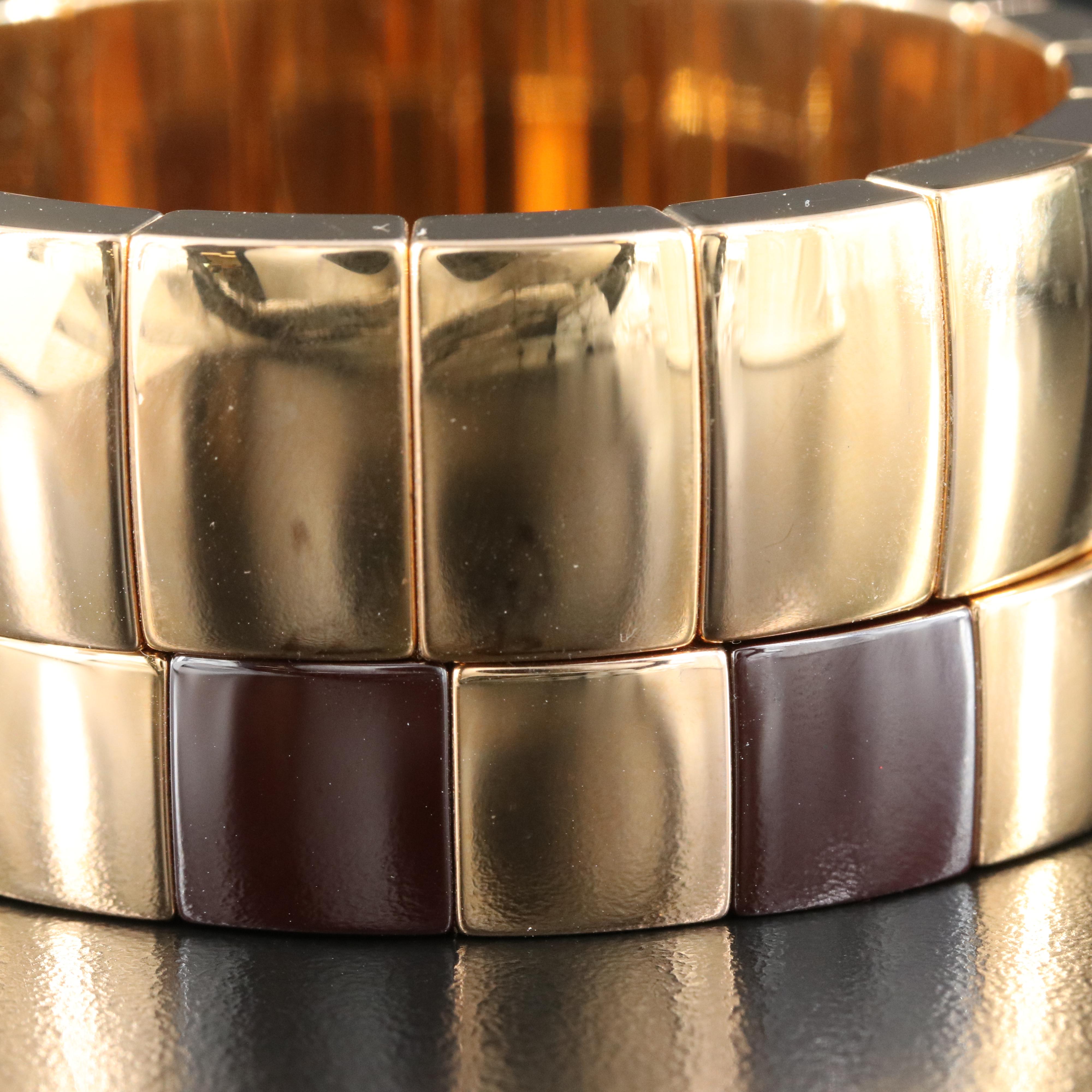 Roberto Demeglio Rectangular Link Bracelet with Ceramic Square Link Bracelet