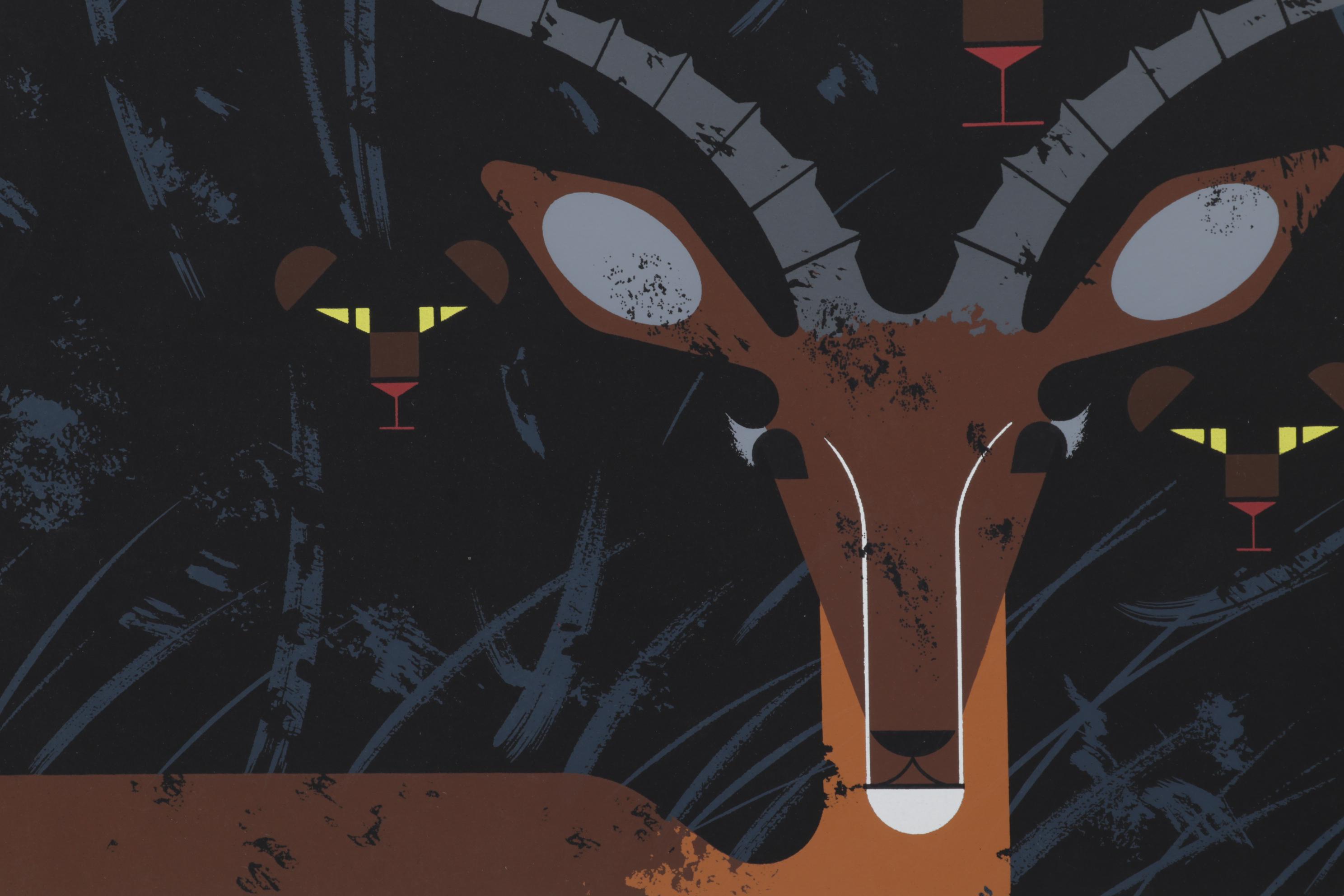 Charley Harper Serigraph "Hungry Eyes," Circa 1969