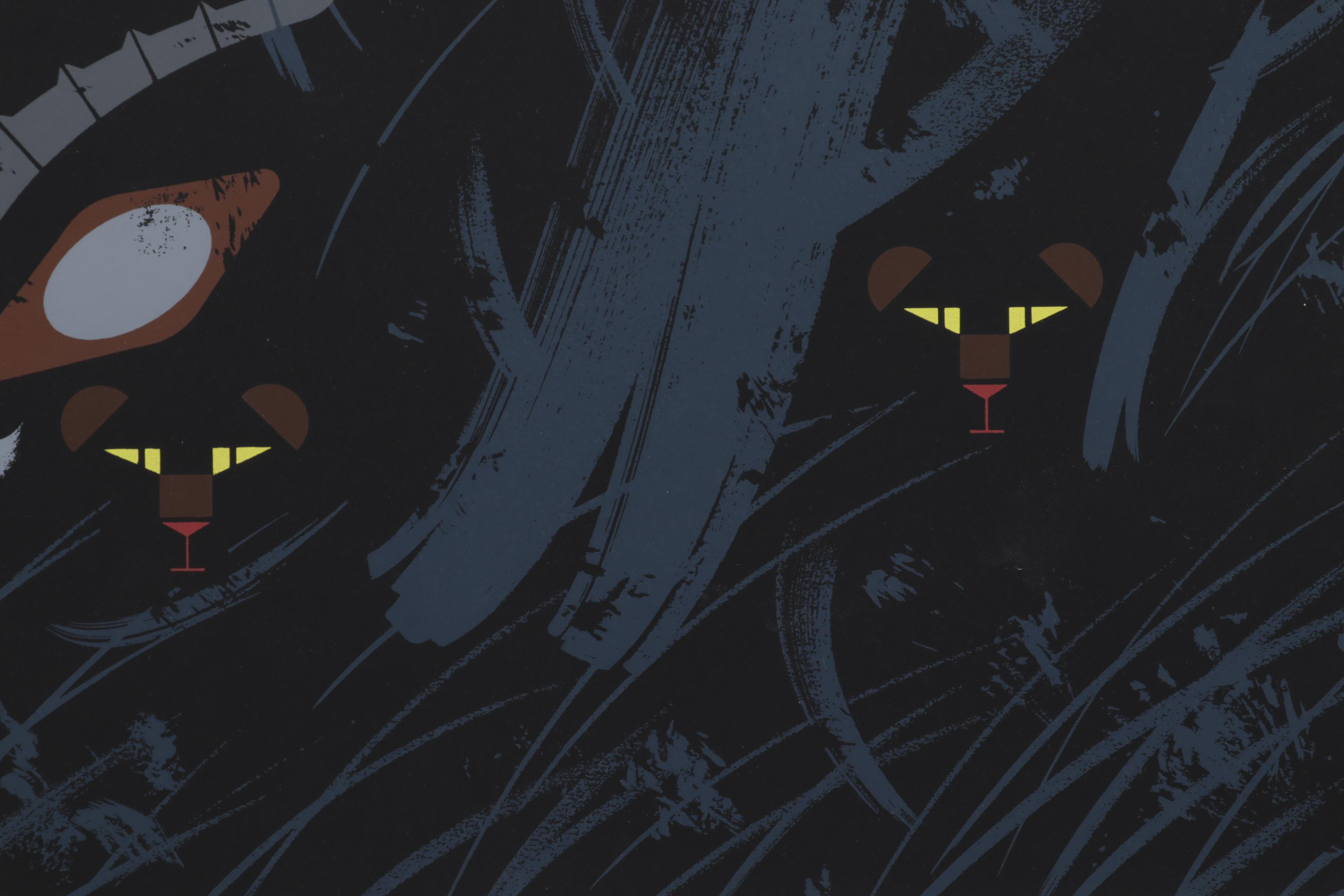 Charley Harper Serigraph "Hungry Eyes," Circa 1969