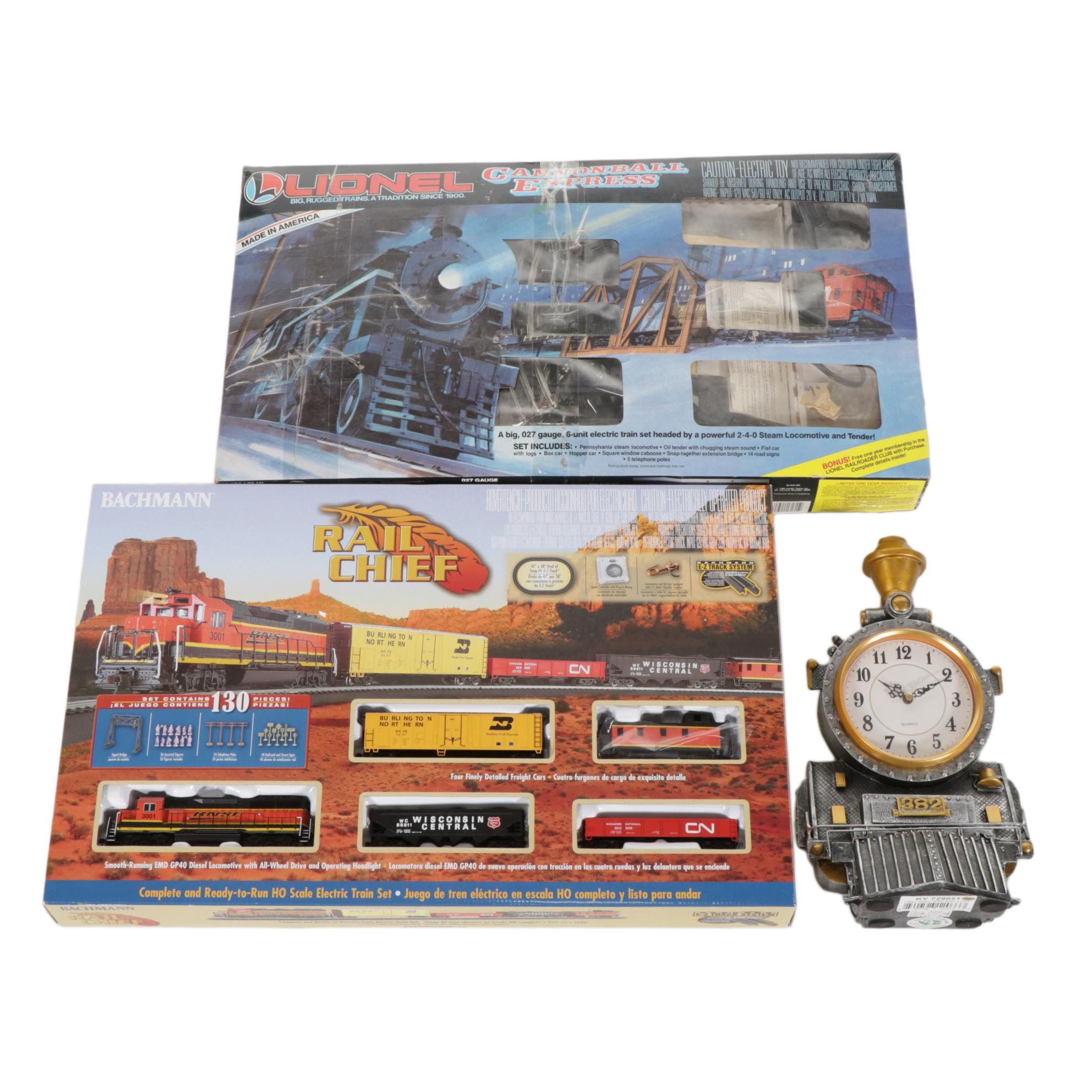 Bachmann HO Scale Rail Chief Set with Lionel 027 Gauge Cannonball Express