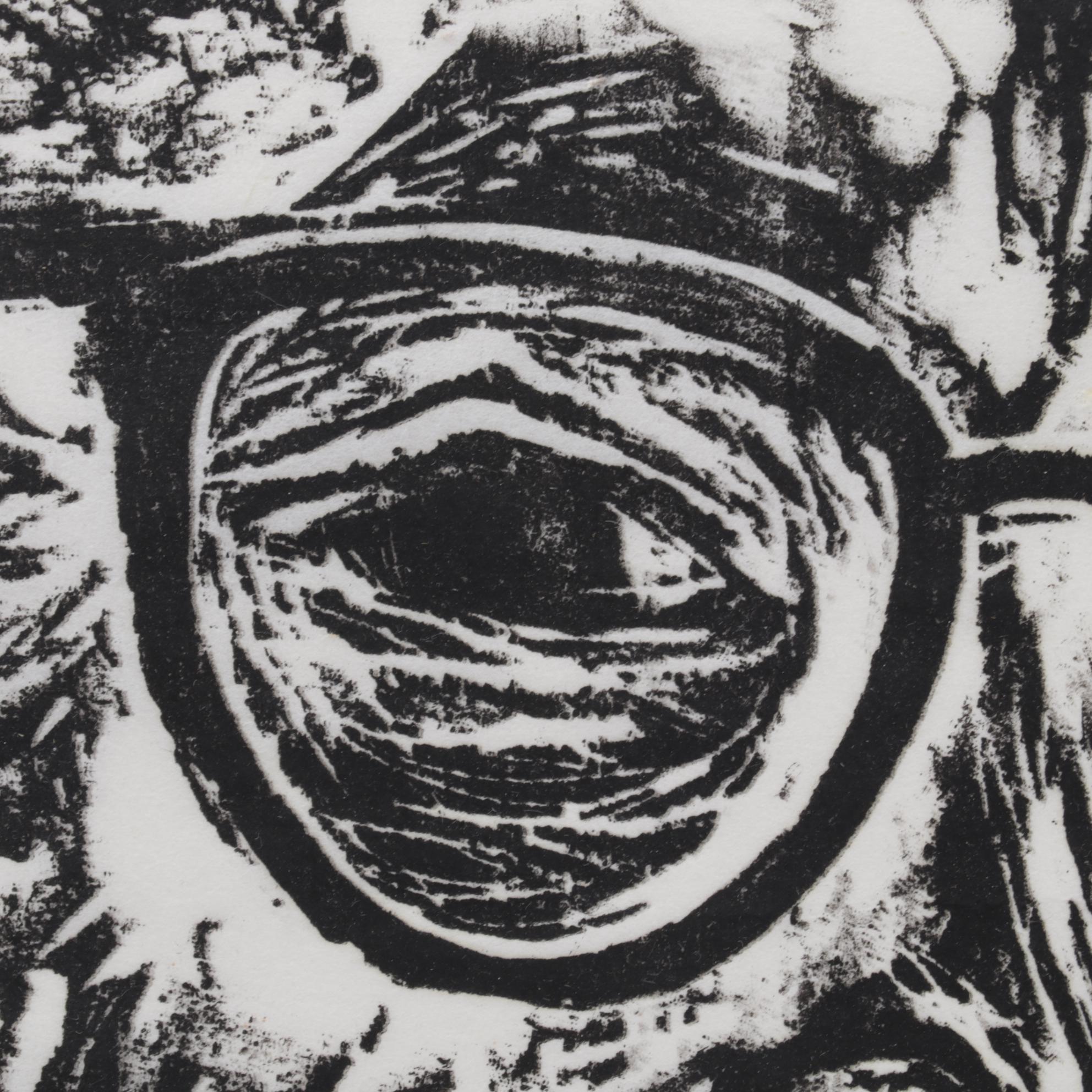 Sidney Chafetz Woodcut "A. J. Muste," 1967