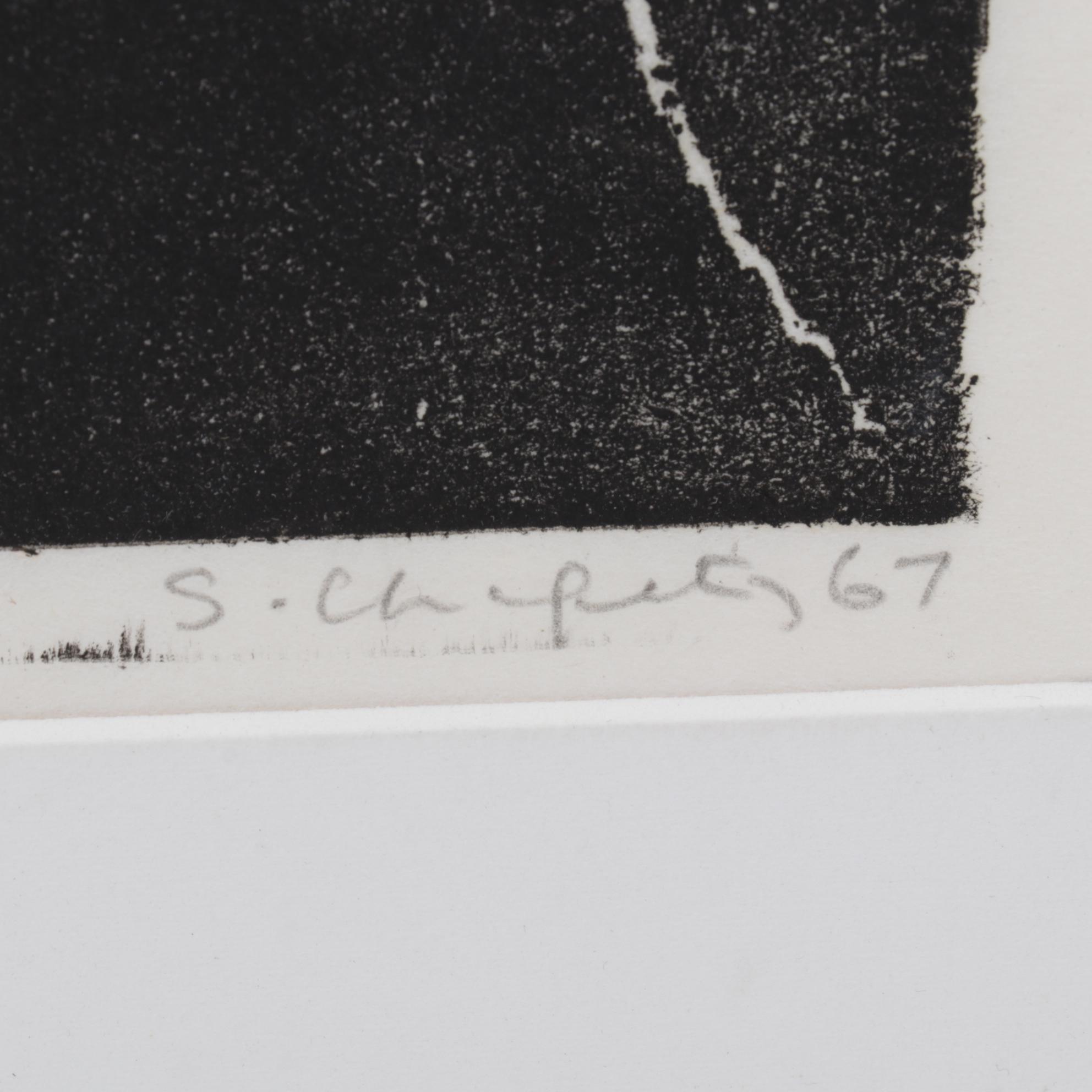 Sidney Chafetz Woodcut "A. J. Muste," 1967