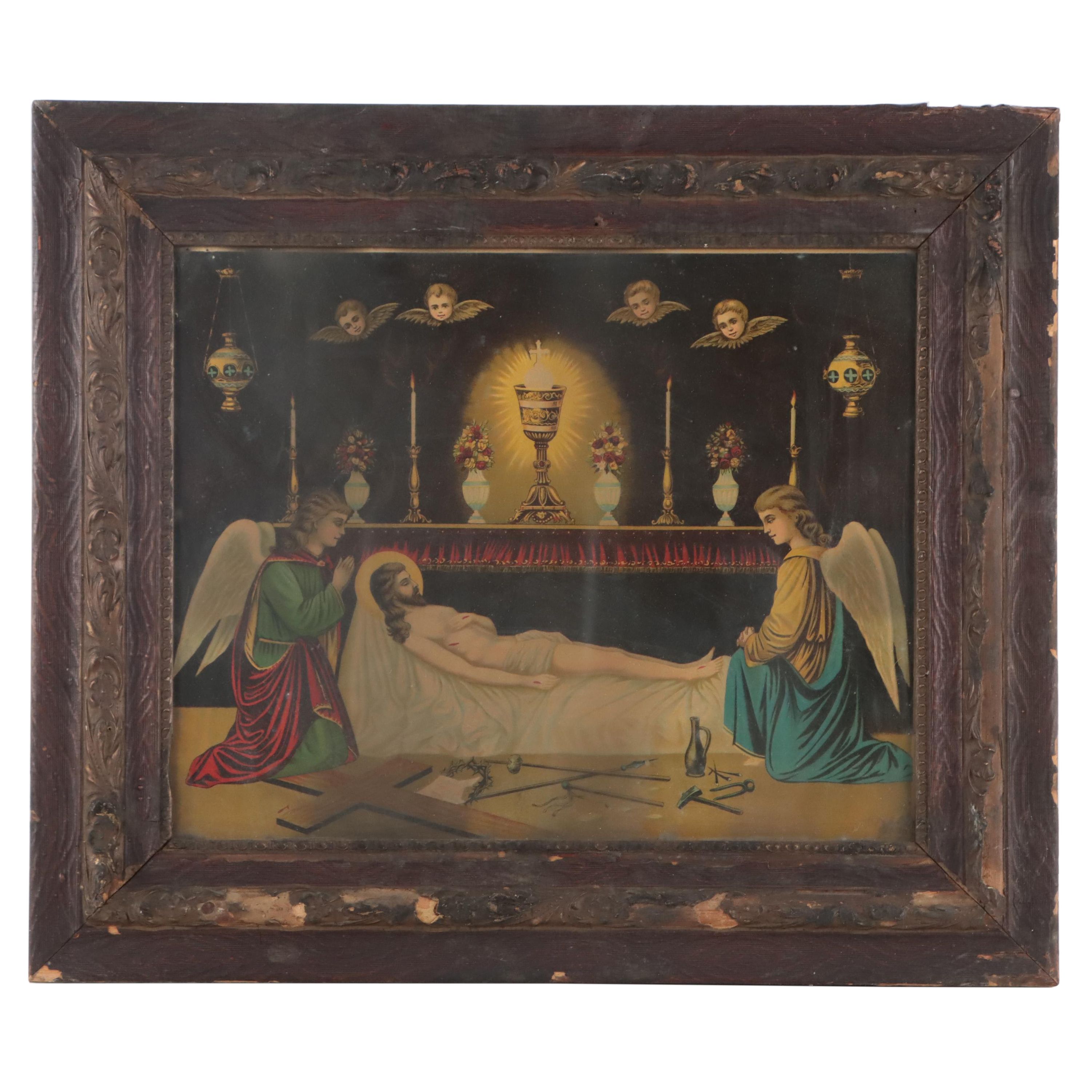 Chromolithograph of the Holy Grave of Christ, Circa 1900