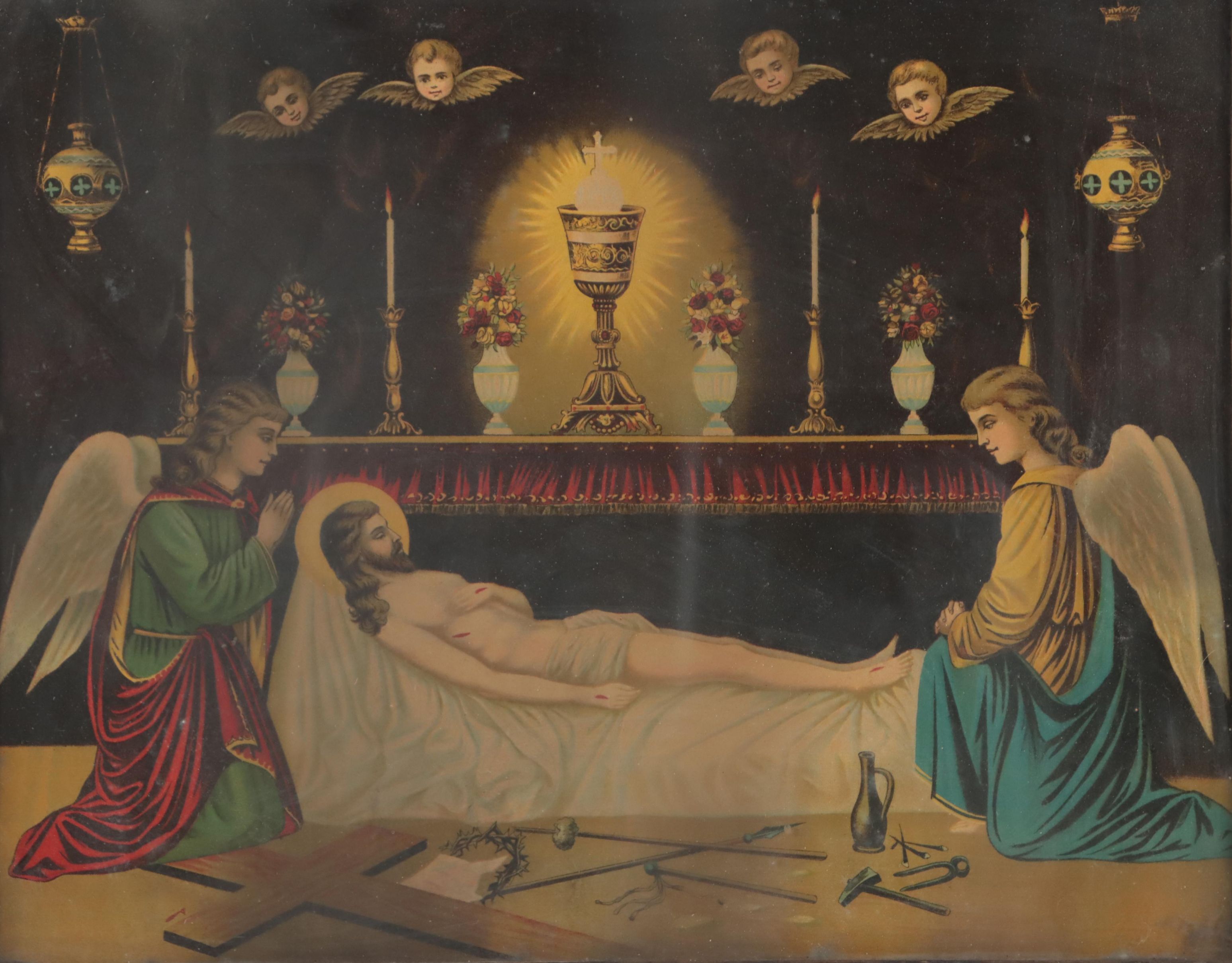 Chromolithograph of the Holy Grave of Christ, Circa 1900