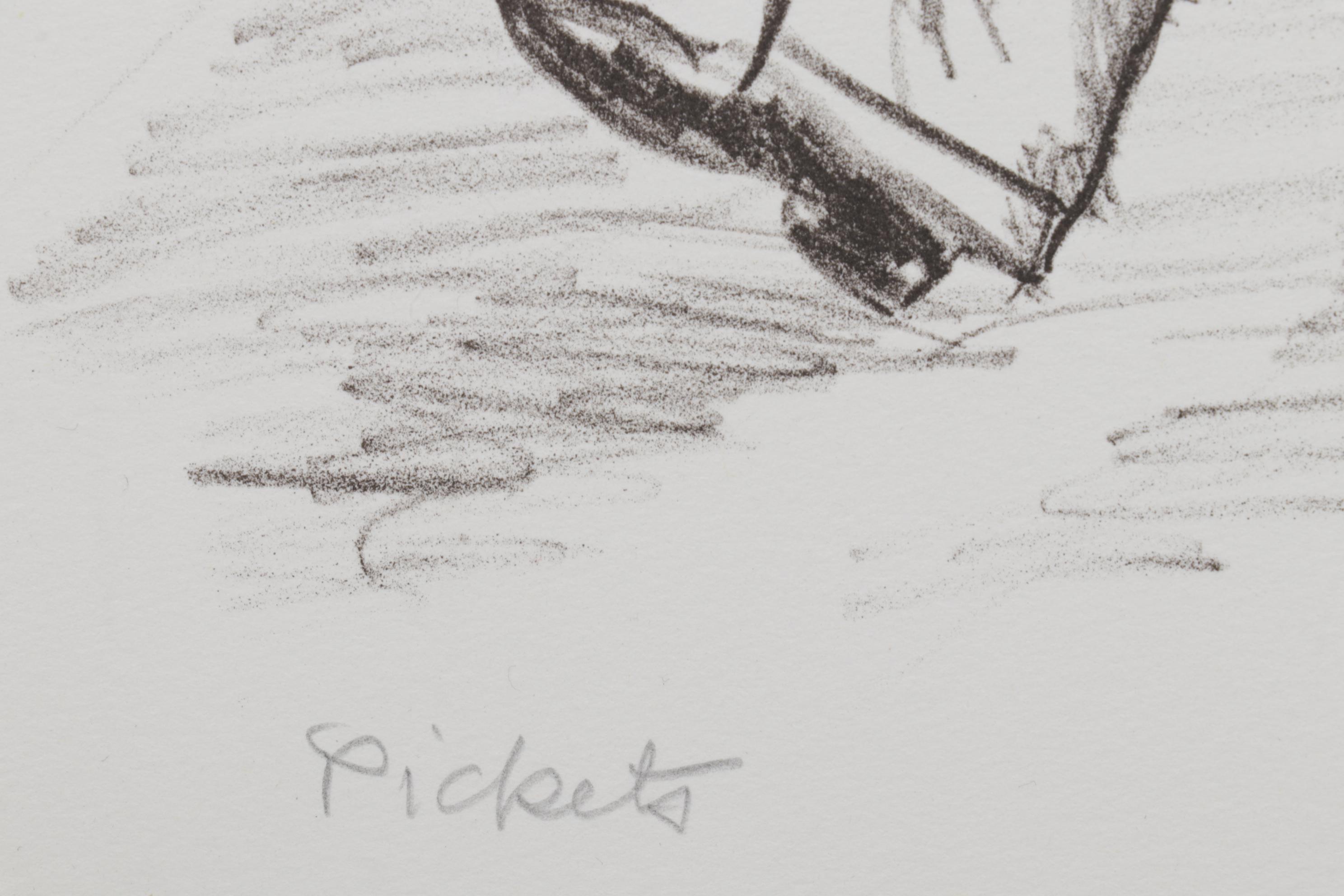 Sidney Chafetz Lithograph "Pickets," 1987