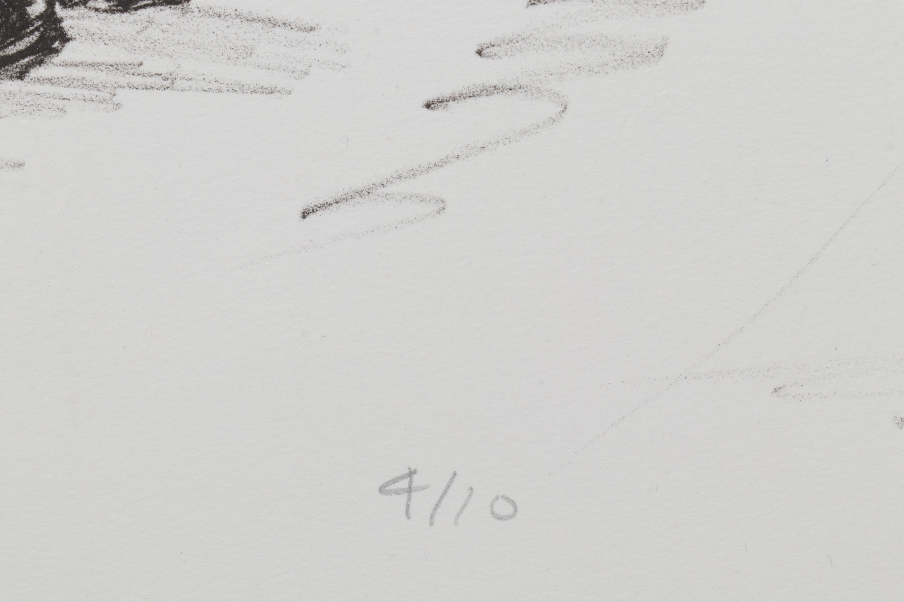 Sidney Chafetz Lithograph "Pickets," 1987