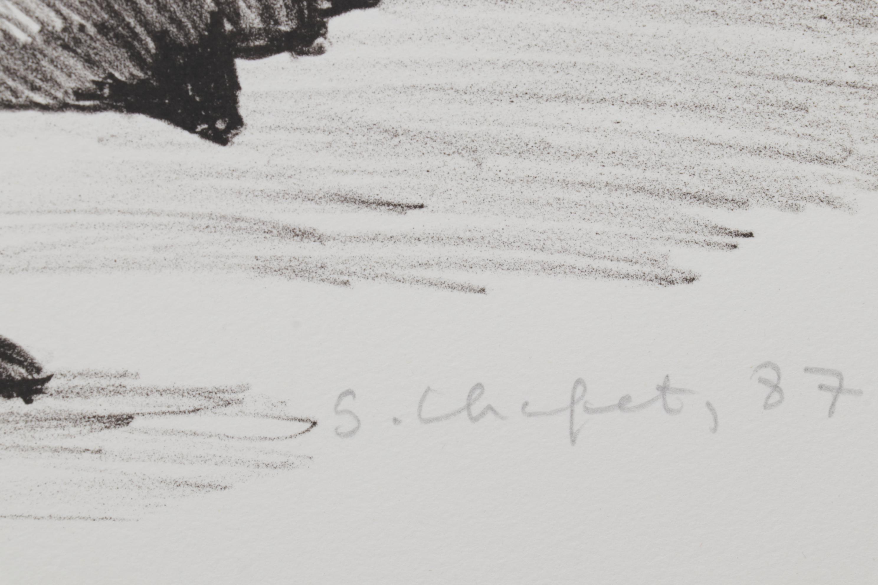 Sidney Chafetz Lithograph "Pickets," 1987