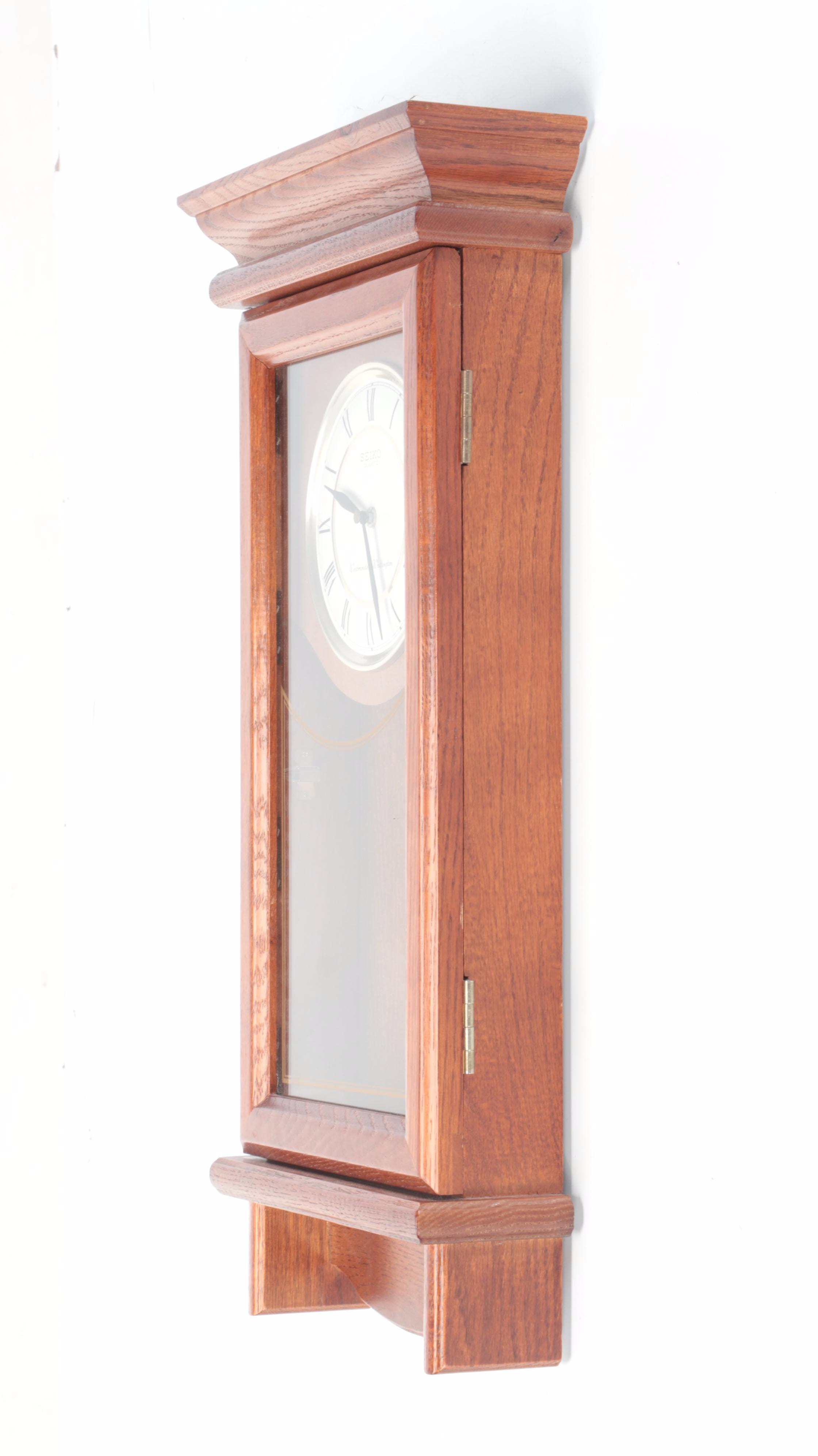 Seiko Wood Cased Wall Clock, Late 20th Century