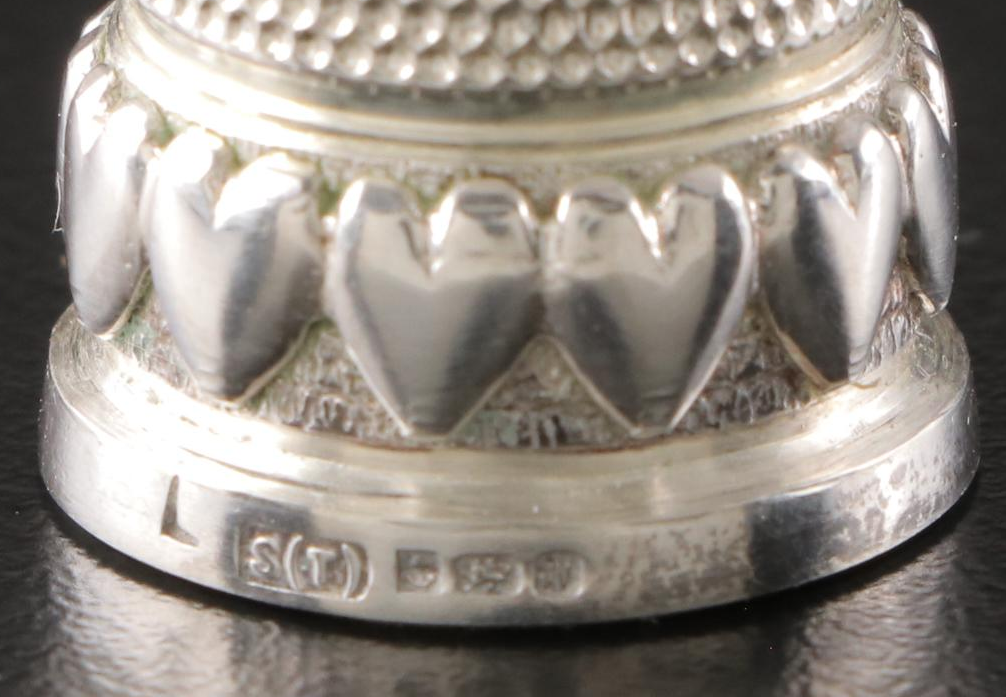 English Sterling Silver Thimbles, Late 20th Century