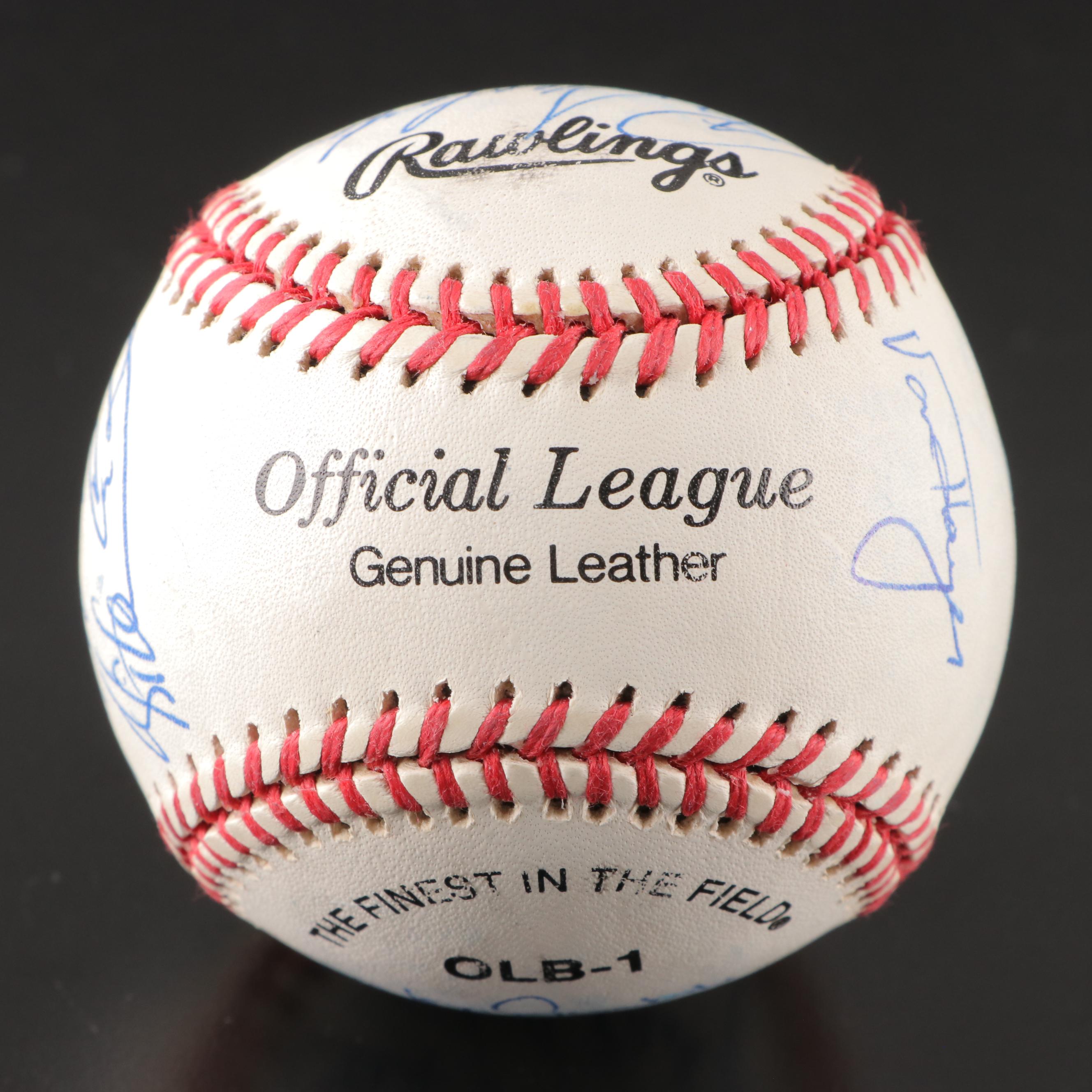 1968 California Angels Team Signed Baseball with Bob Feller Signed Baseball