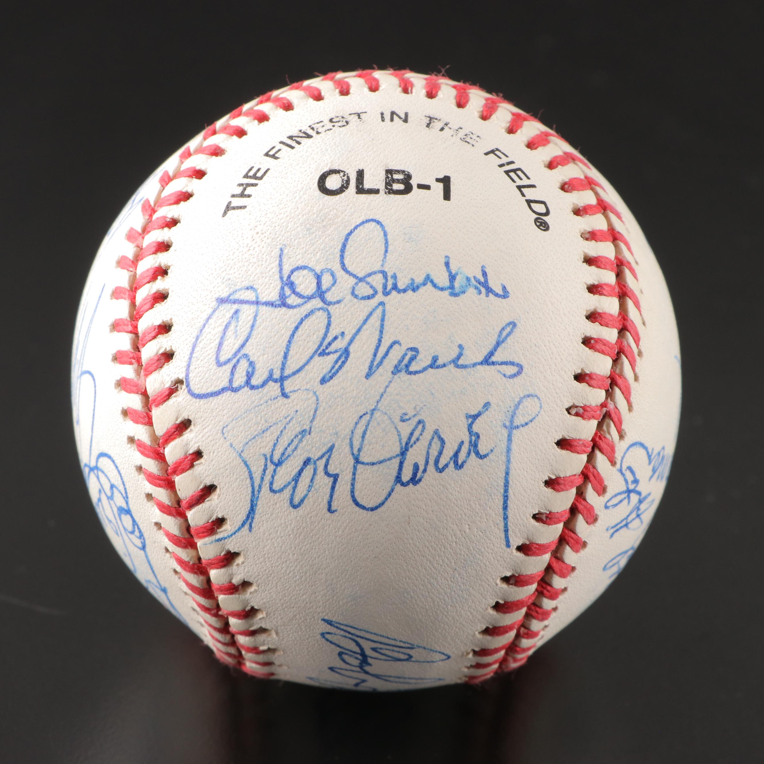 1968 California Angels Team Signed Baseball with Bob Feller Signed Baseball