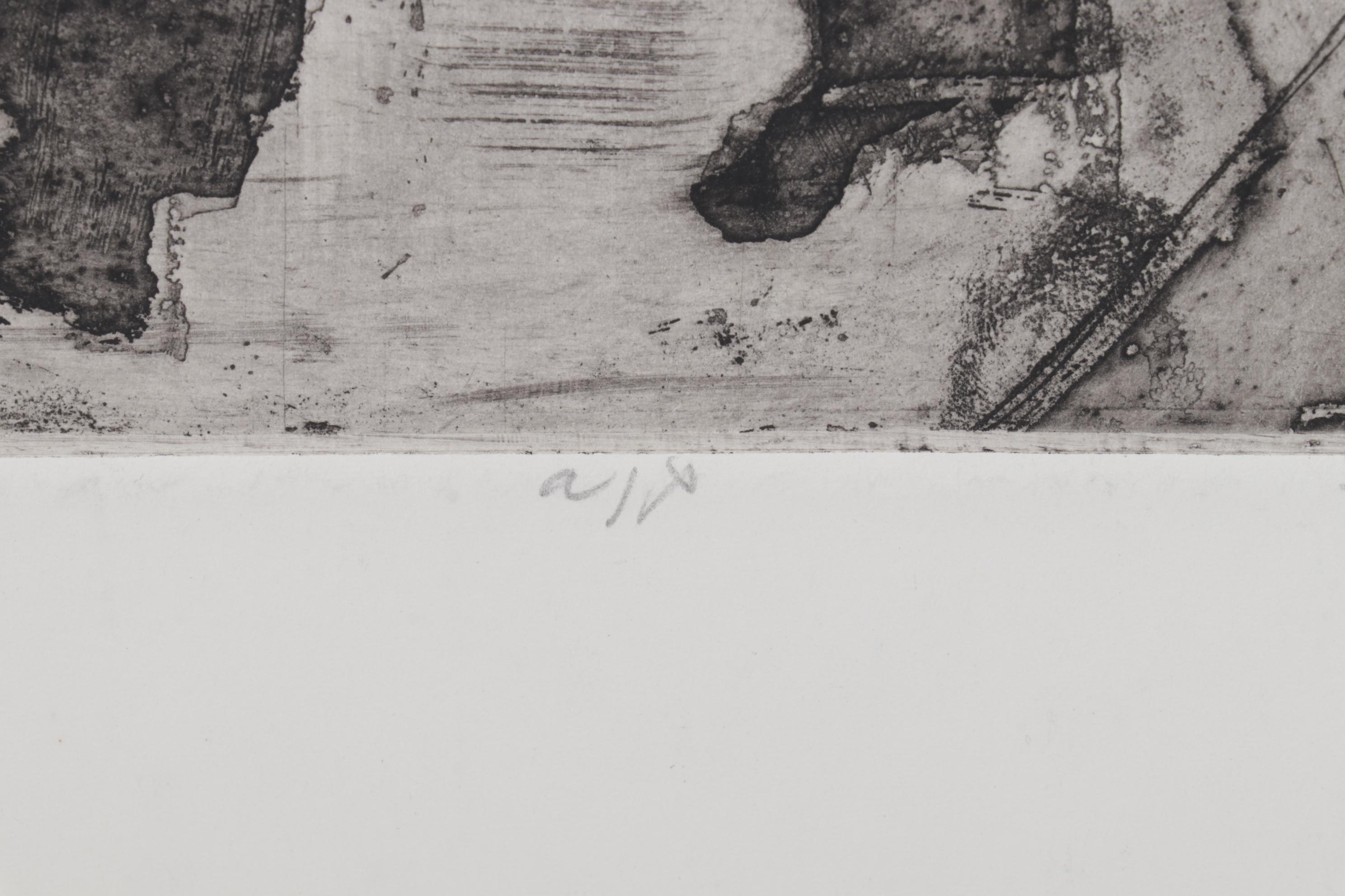 Sidney Chafetz Etching With Aquatint "Last Leaf," Circa 1968