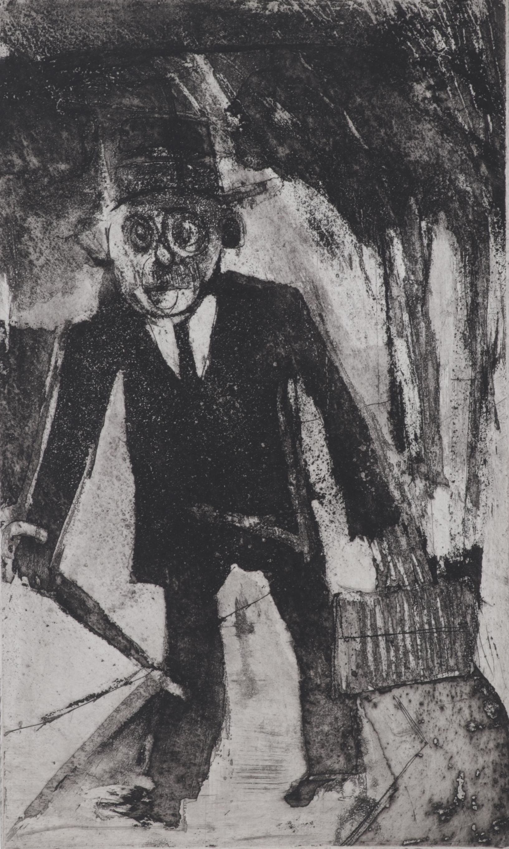 Sidney Chafetz Etching With Aquatint "Last Leaf," Circa 1968