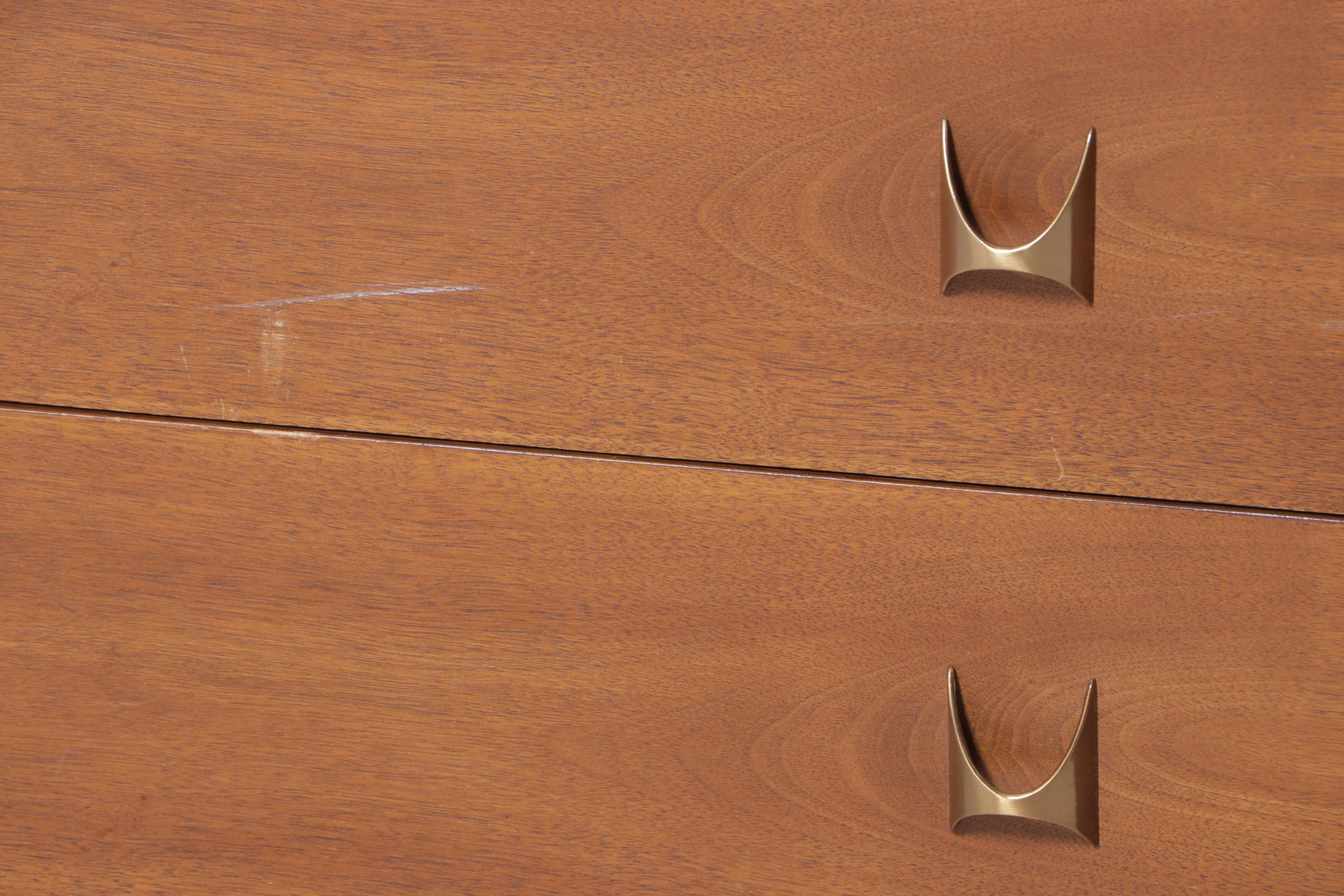 Broyhill "Brasilia" Mid Century Modern Walnut Five-Drawer Chest