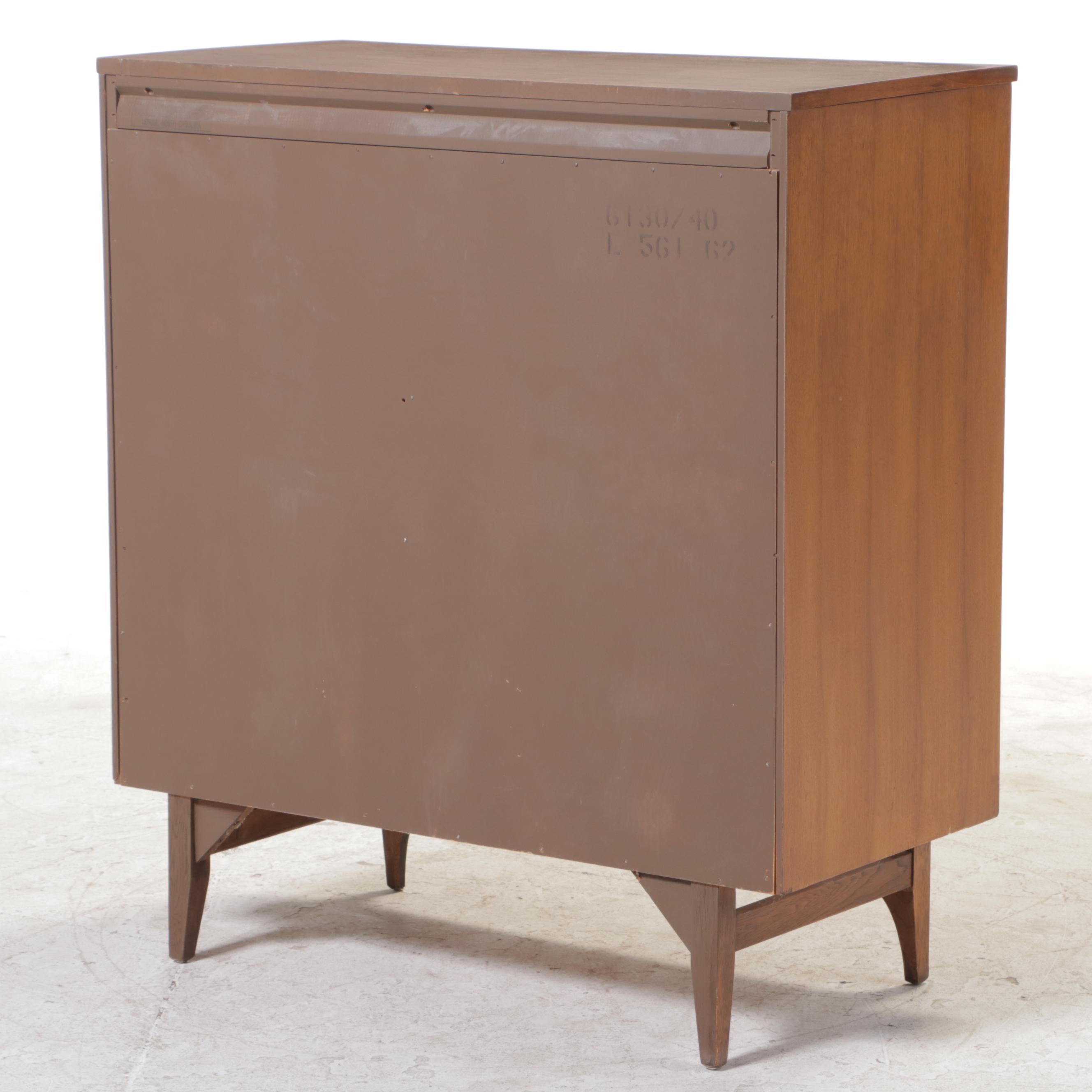 Broyhill "Brasilia" Mid Century Modern Walnut Five-Drawer Chest