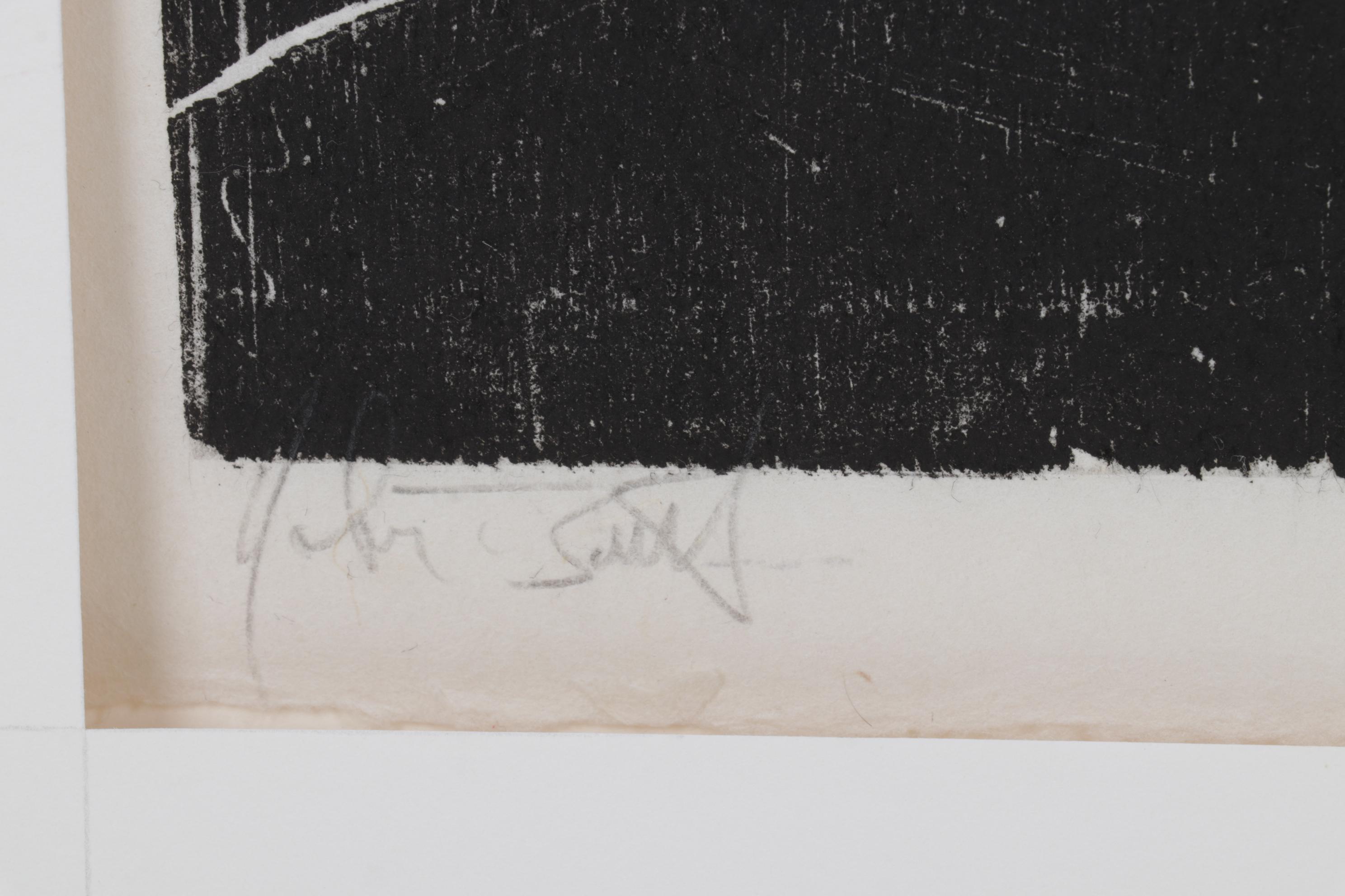 Sidney Chafetz Woodcut "John Barth," 1974