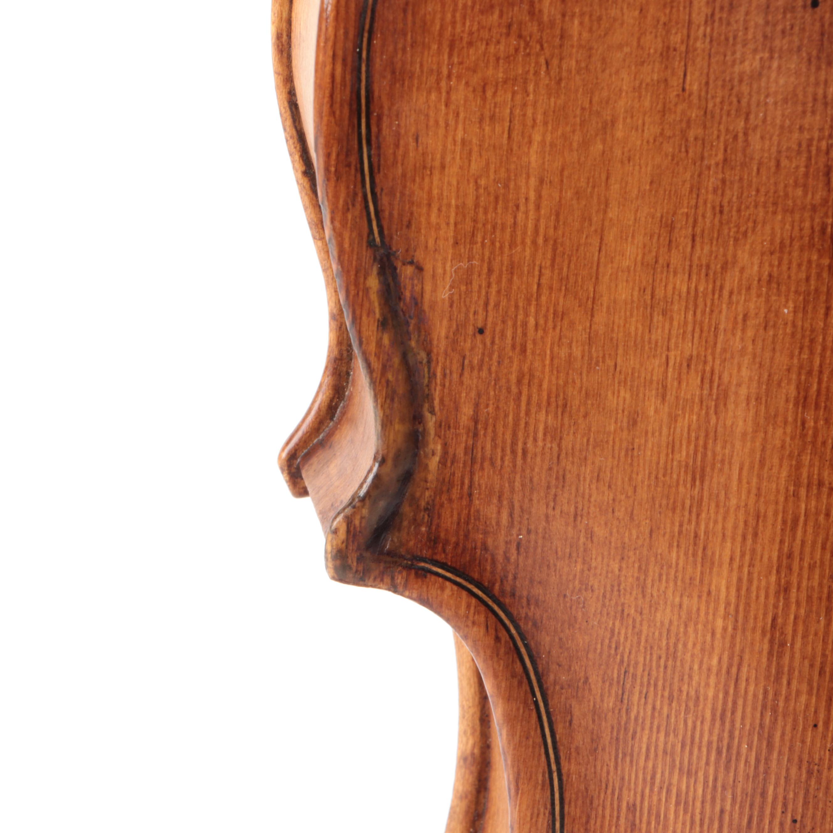 Stradivarius Replica Spruce, Maple and Ebony 4/4 Violin with Bows, Coffin Case