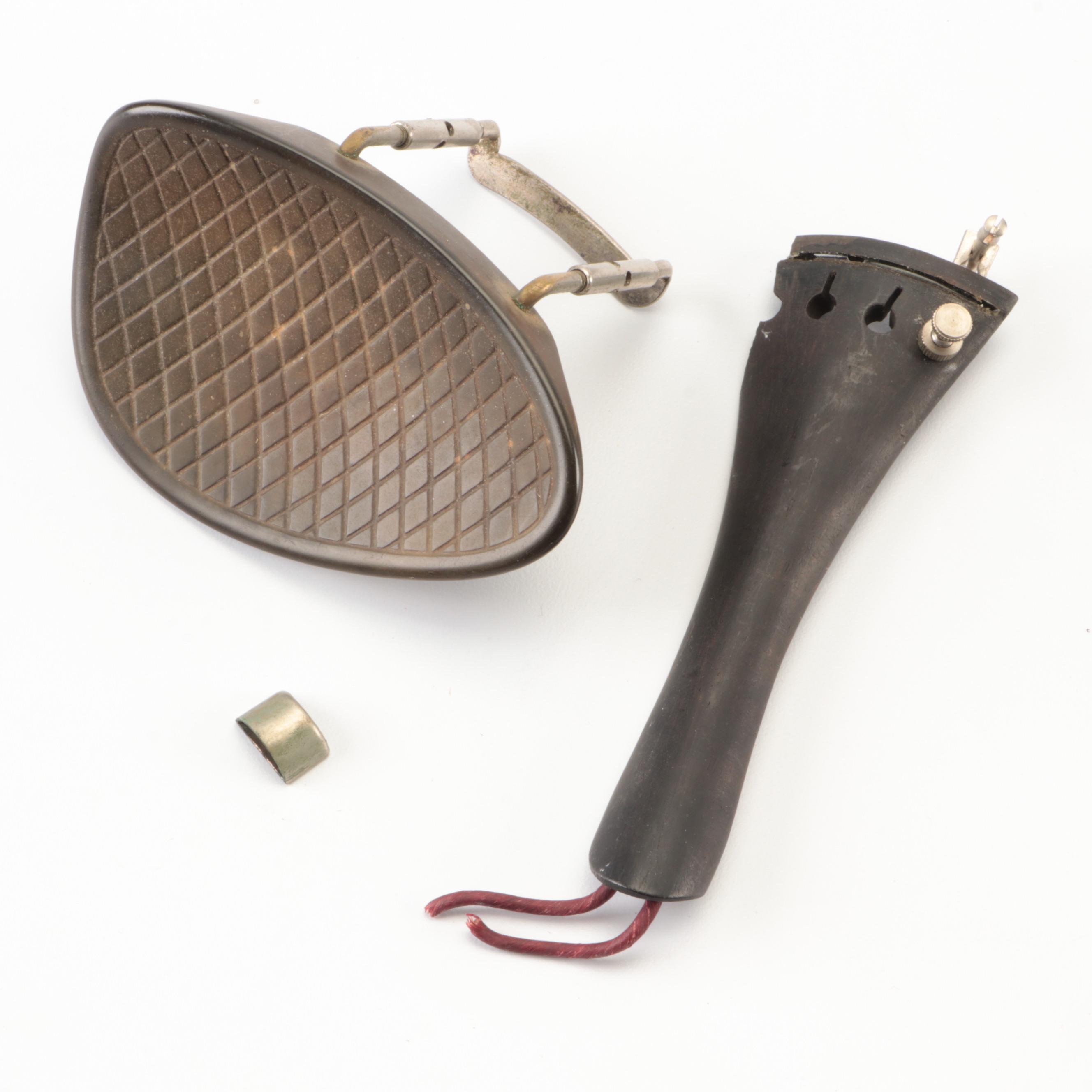 Stradivarius Replica Spruce, Maple and Ebony 4/4 Violin with Bows, Coffin Case