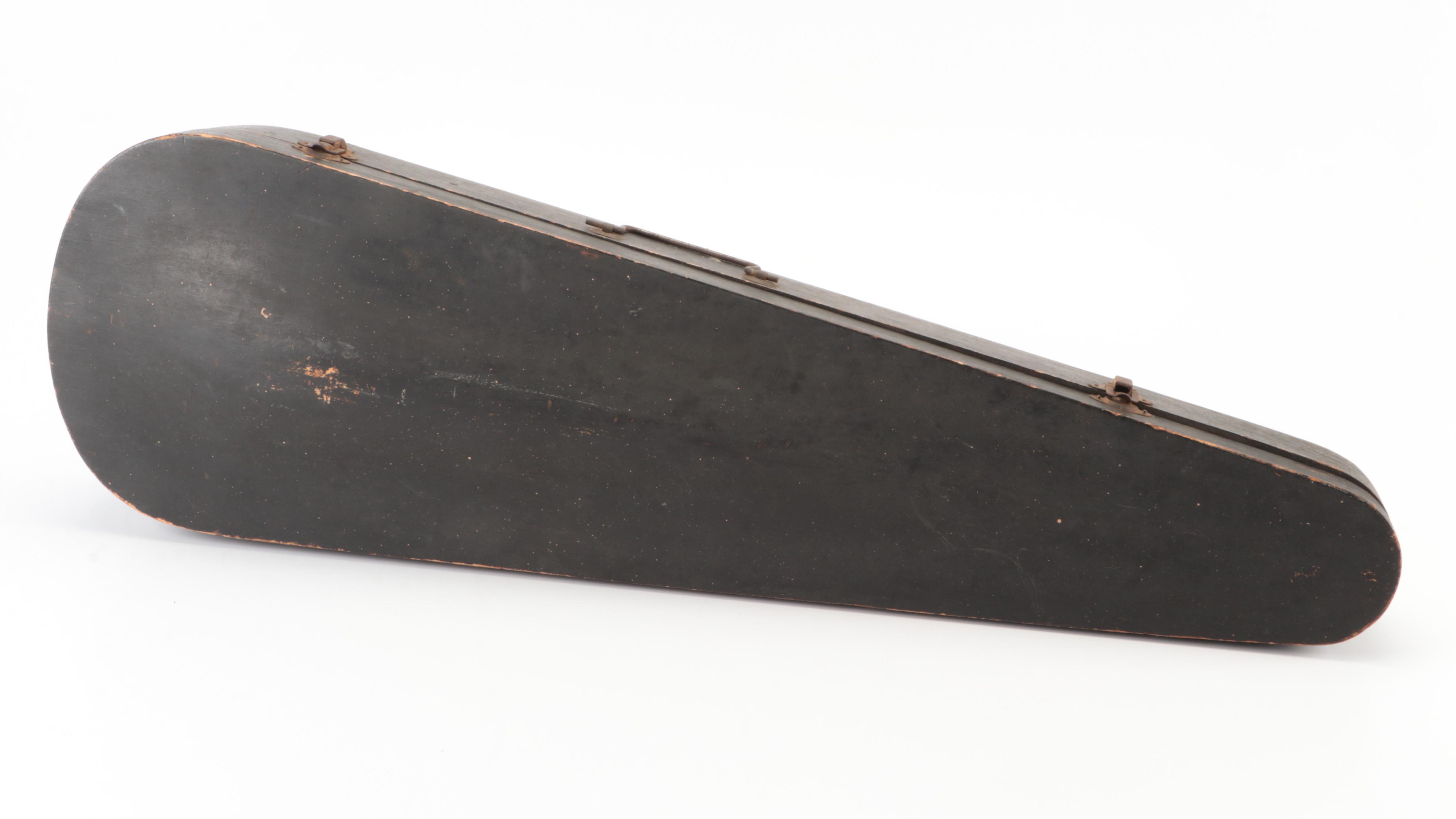 Stradivarius Replica Spruce, Maple and Ebony 4/4 Violin with Bows, Coffin Case