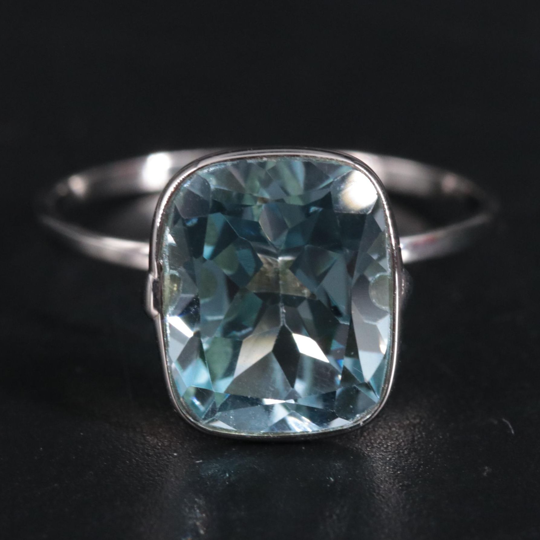 14K Blue Topaz Ring
