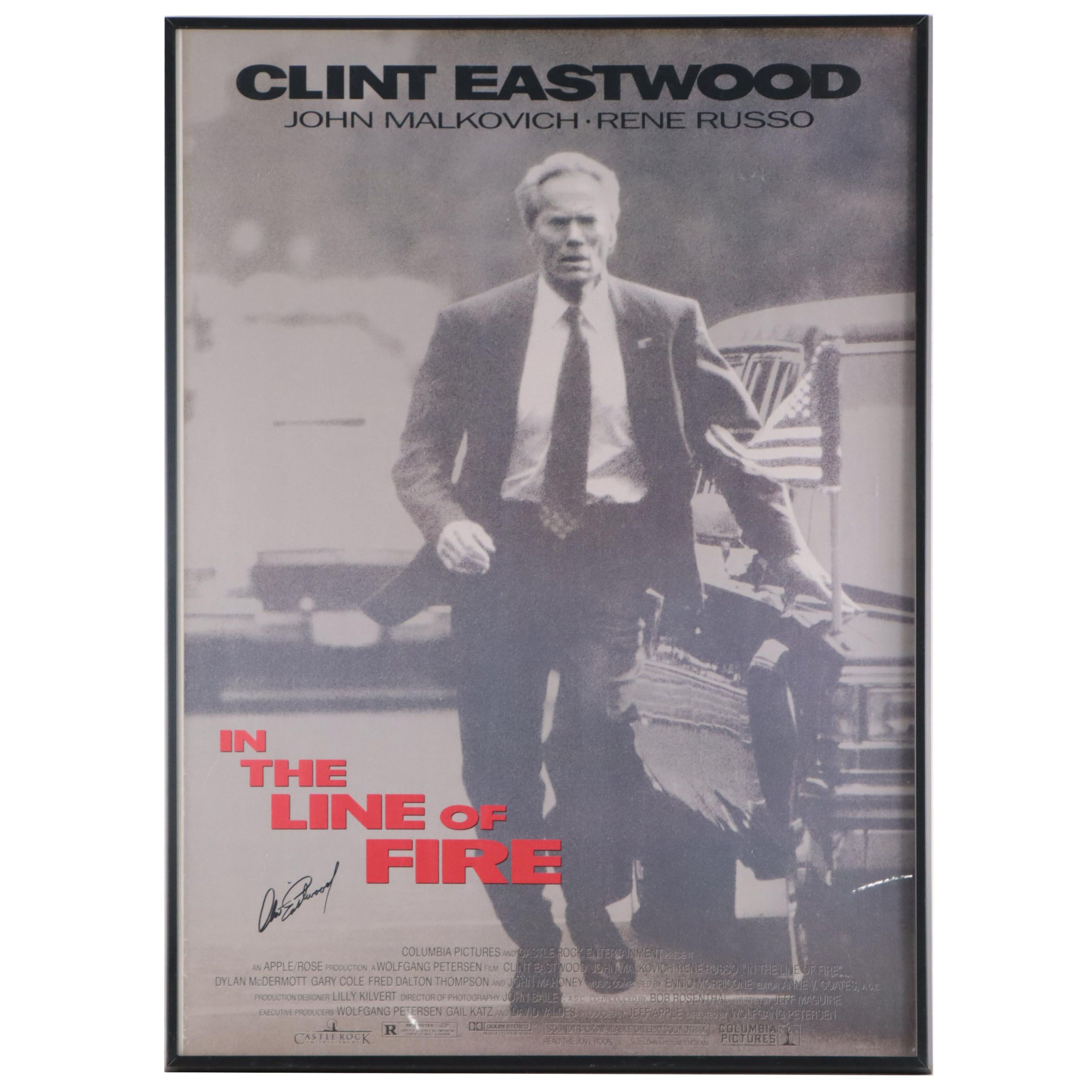 Signed Clint Eastwood "In The Line of Fire" Poster