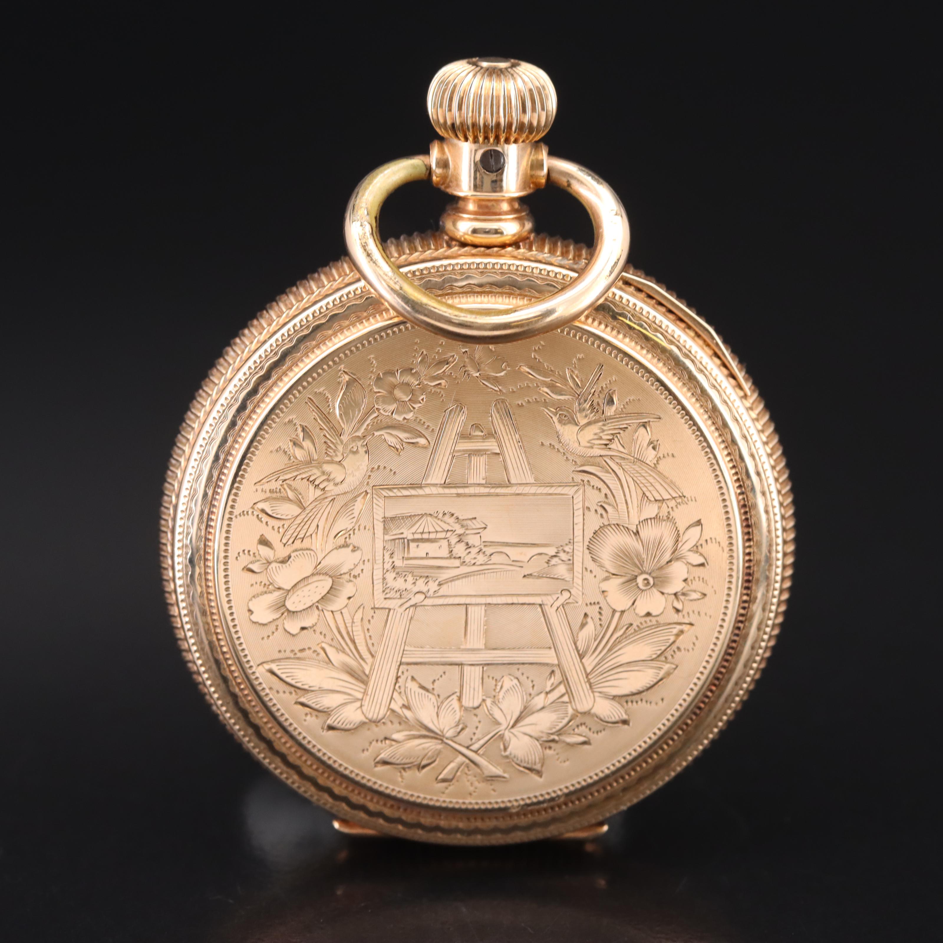 14K Elgin Hunting Case Pocket Watch