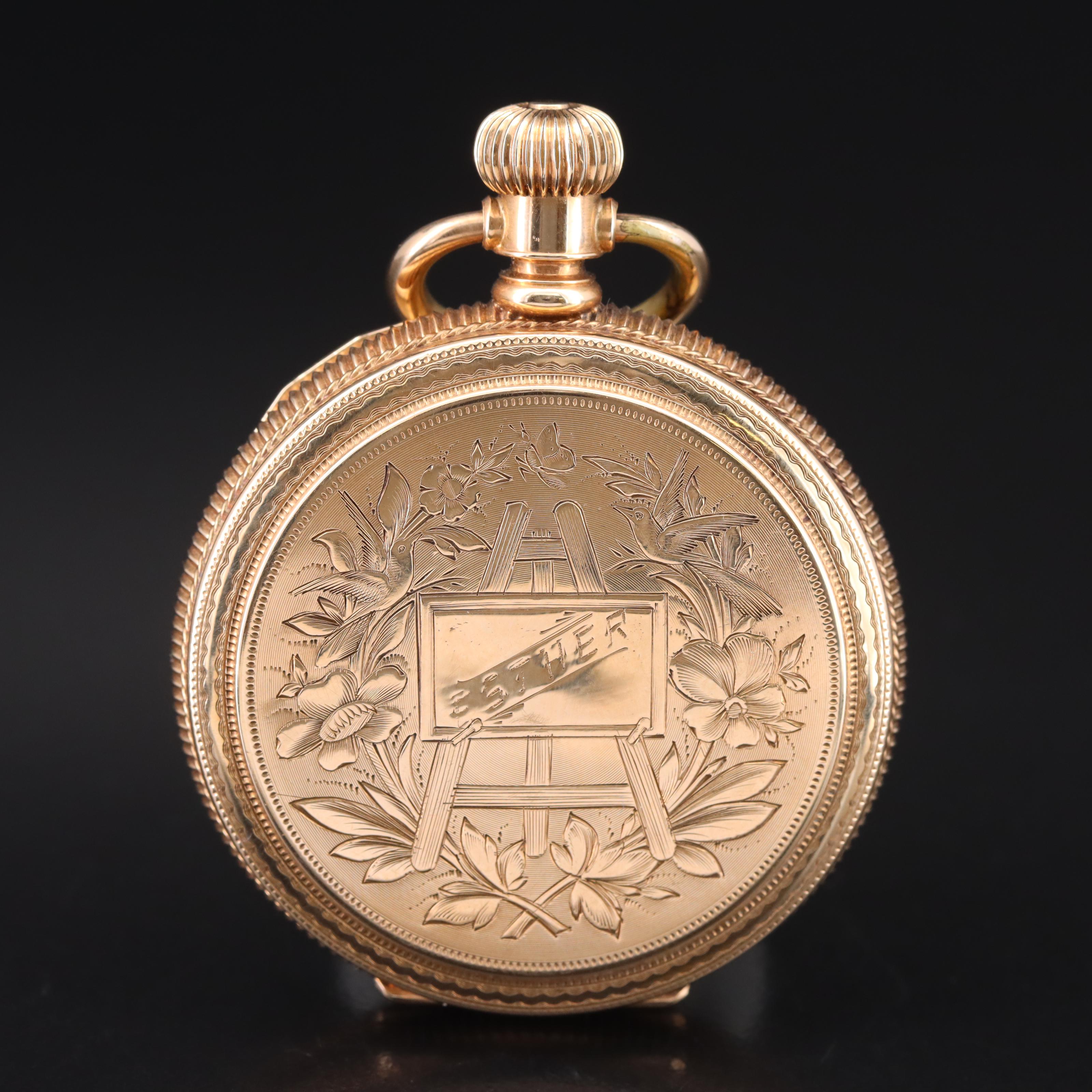 14K Elgin Hunting Case Pocket Watch