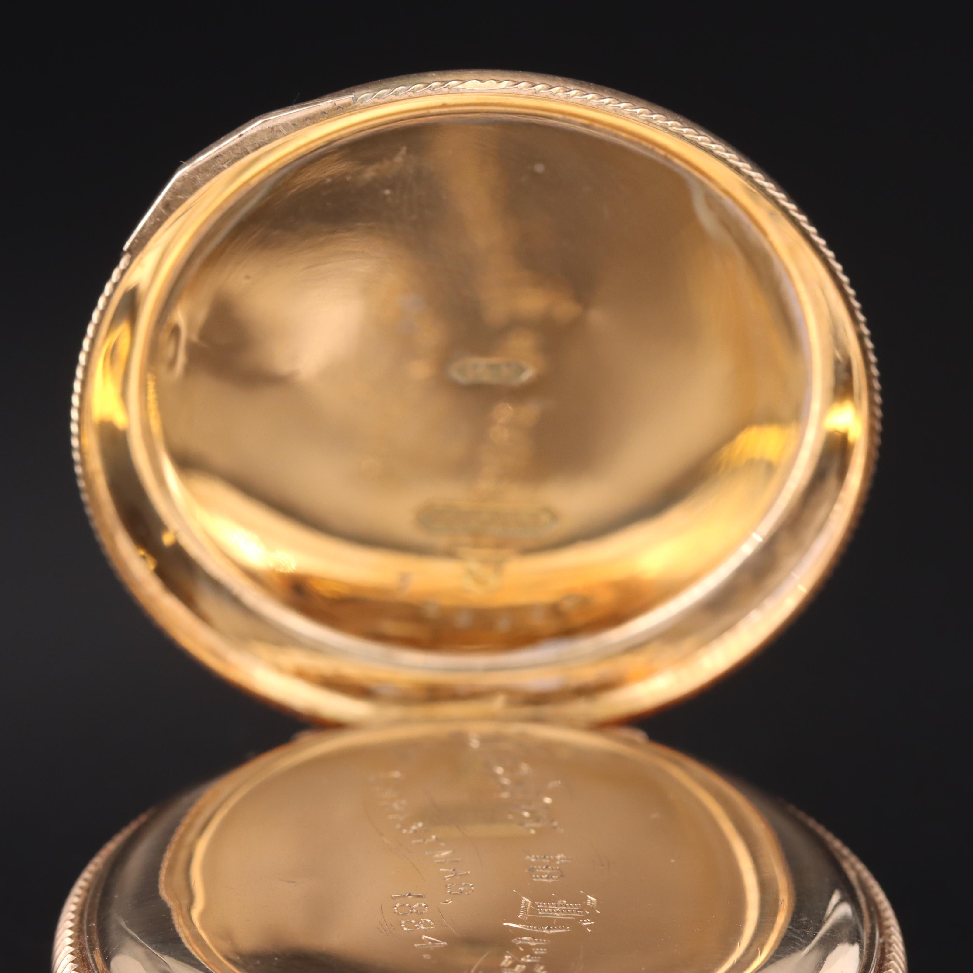 14K Elgin Hunting Case Pocket Watch